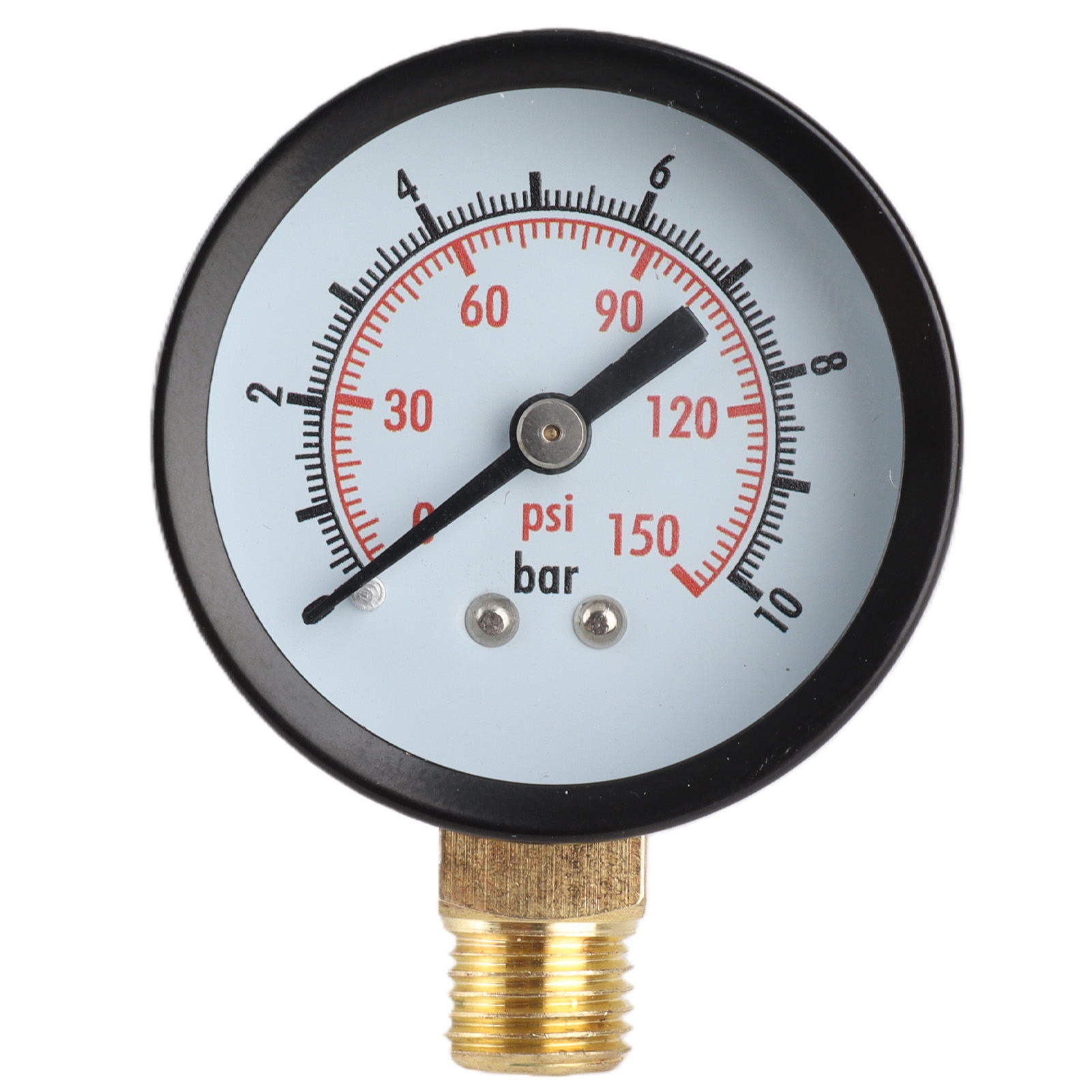 Vertikales Manometer Aus Legiertem Stahl Und Messing Zur Flüssigkeitsdruckmessung 0–10 Bar 0–150 Psi, G1/4-zoll-anschluss