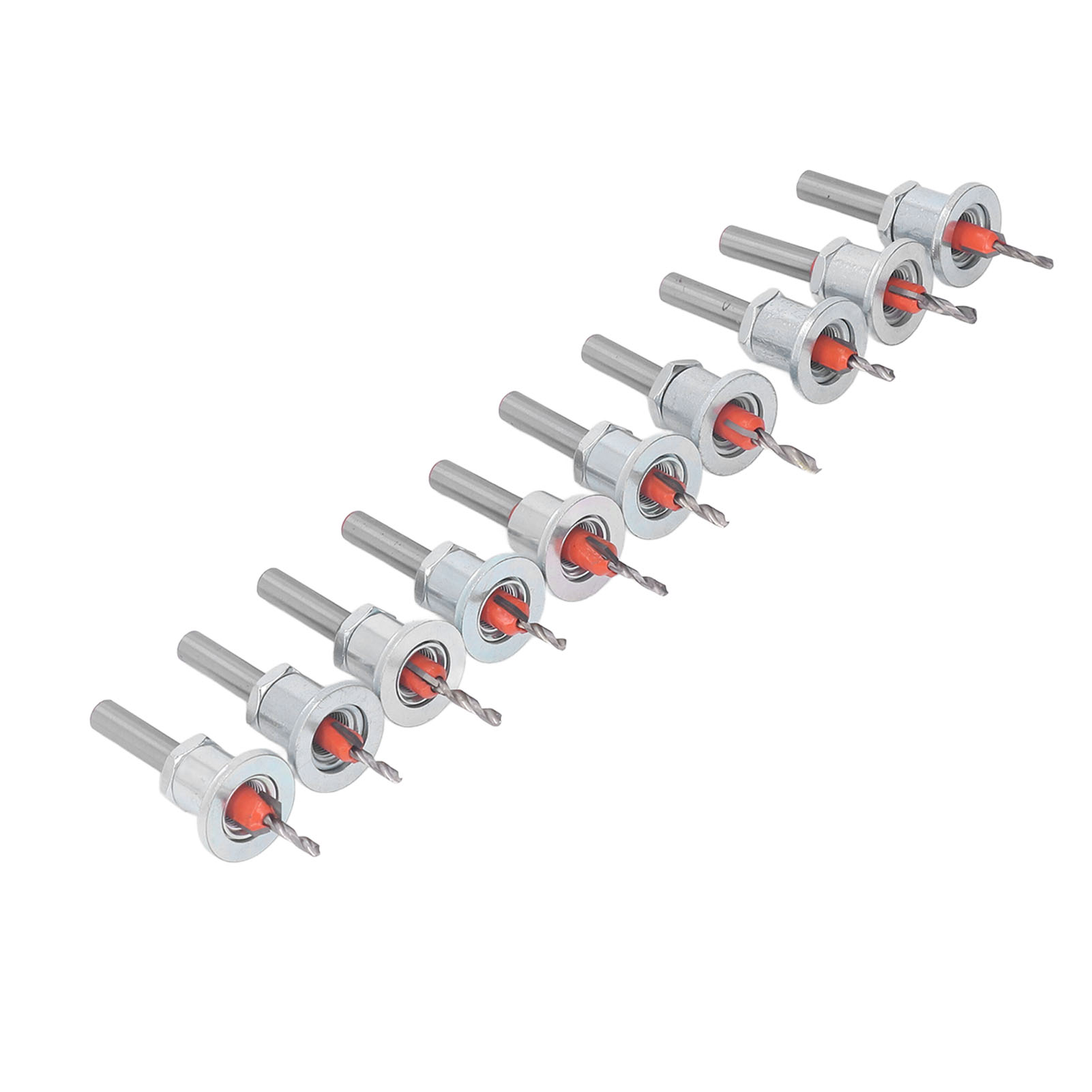 Set Mit 10 Verstellbaren Kegel-senkbohrern Mit Anschlag Für Holz, Kunststoff Und Weichmetall