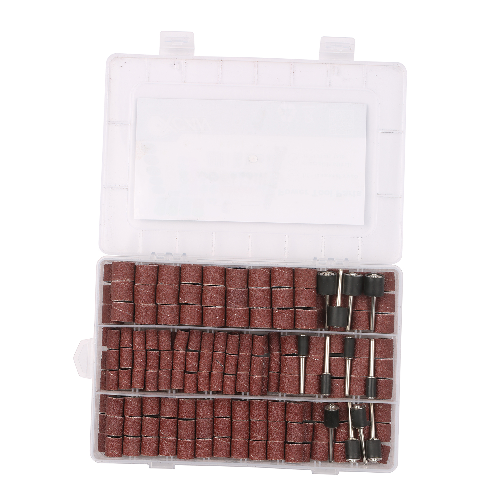 Set Mit 252 Trommelschleifscheiben Inklusive Koffer, 240 Schleifhülsen Und 12 Dornen Für 1/8", 3/8" Und 1/2" Rotationswerkzeuge