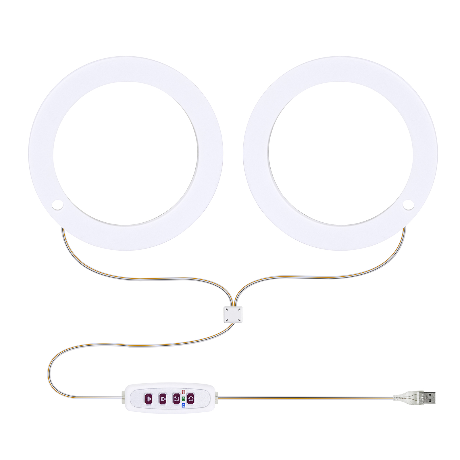 Vollspektrum-led-pflanzenlampe Mit 20 Leds, 8/12/16-stunden-timer, 5 Helligkeitsstufen, Usb-anschluss, Engelsringlicht Für Sukkulenten