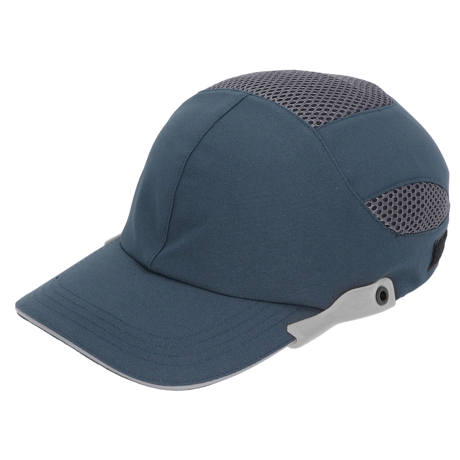 Stoßfeste Baseballkappe Mit Verstellbarem, Atmungsaktivem Schutzvisier Für Sport Und Arbeit, Blau Mit Grauem Besatz