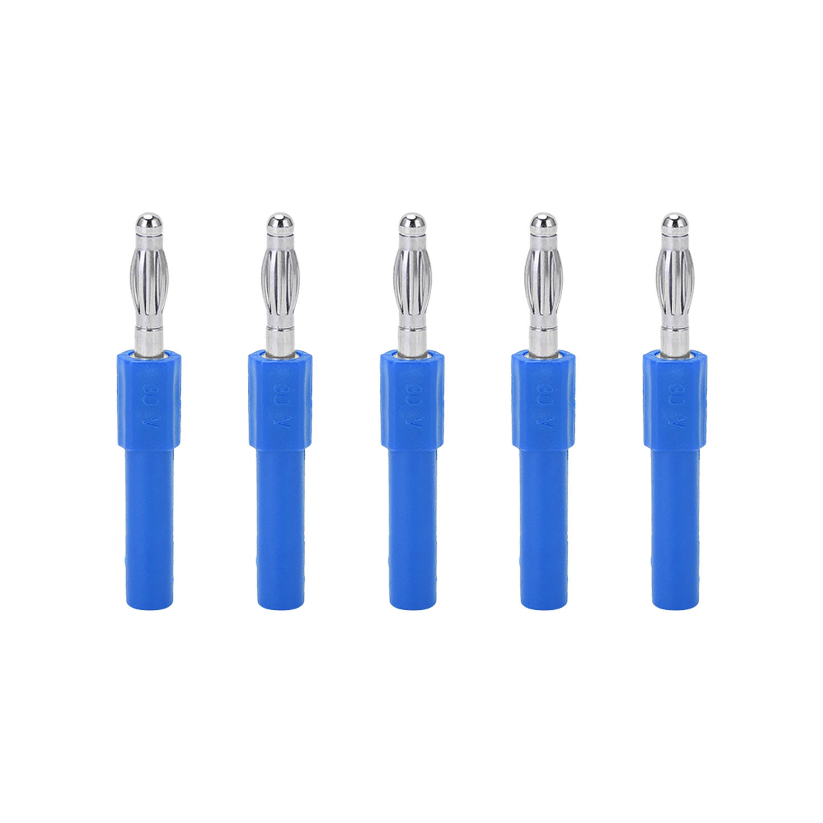 Packung Mit 5 Blauen 4-mm-bananenstecker-auf-2-mm-buchsen-adaptern, Solide Verbindung, Gute Leitfähigkeit, Pa-messingmaterial, Modell J.20011