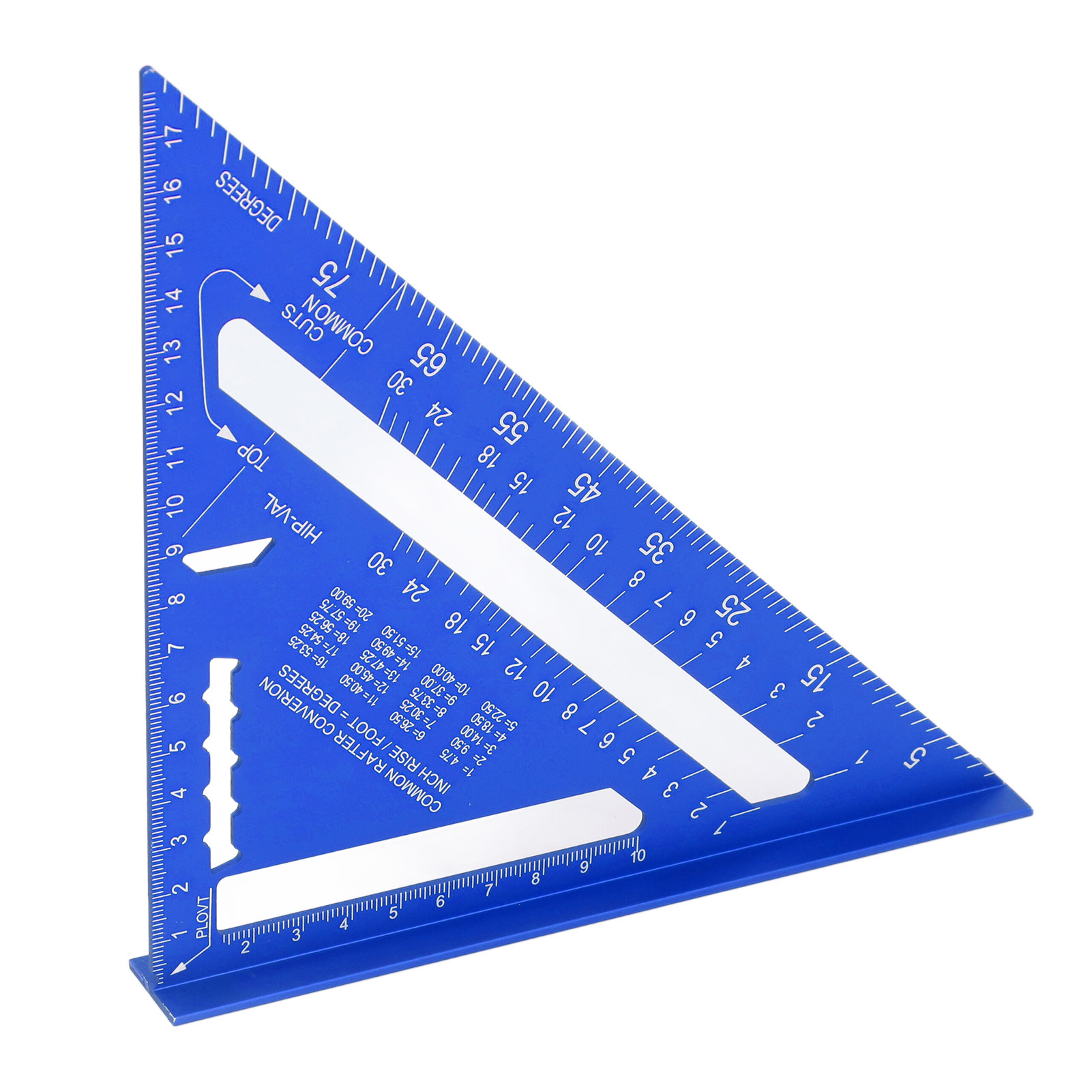 7-zoll-zimmermannswinkel, Aluminiumlegierung, Doppelt Skaliertes 45- Und 90-grad-dreiecklineal, Winkelmesser, Holzbearbeitungswerkzeug, Blau