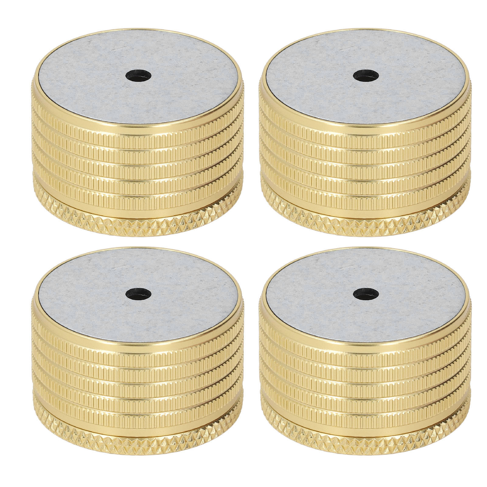 Stück Bettgestellfüße Aus Aluminiumlegierung, Möbelfüße Für Sofa, Tisch Und Stuhl, Höhenverstellbar (23–37 Mm), Glänzend Goldfarben