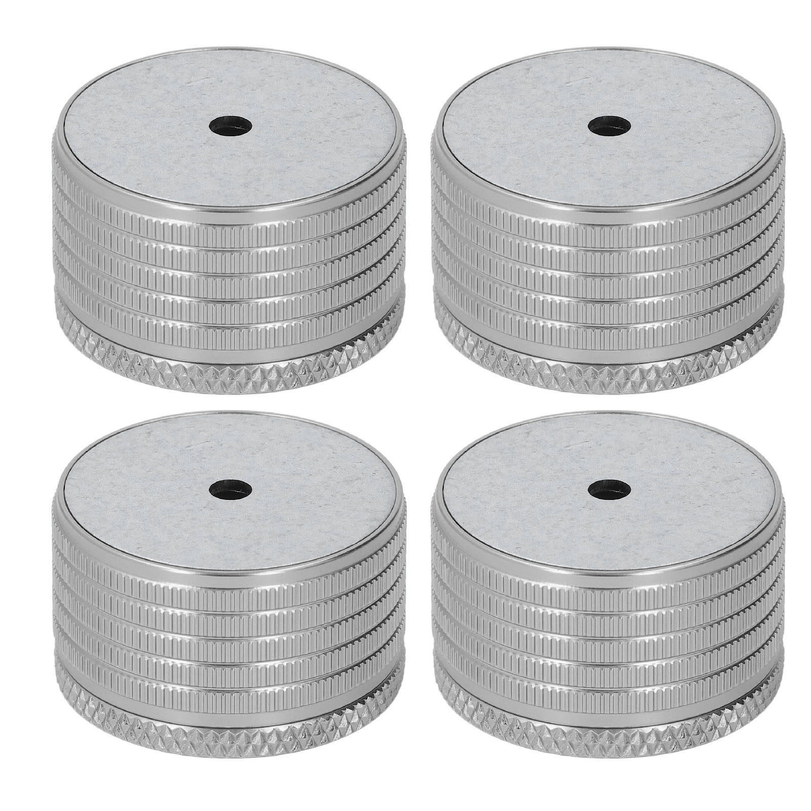 4-teiliges Set Bettgestell- Und Möbelfüße Aus Aluminiumlegierung Für Sofa, Tisch, Stuhl, Höhenverstellbar Von 23 Bis 37 Mm, Grau