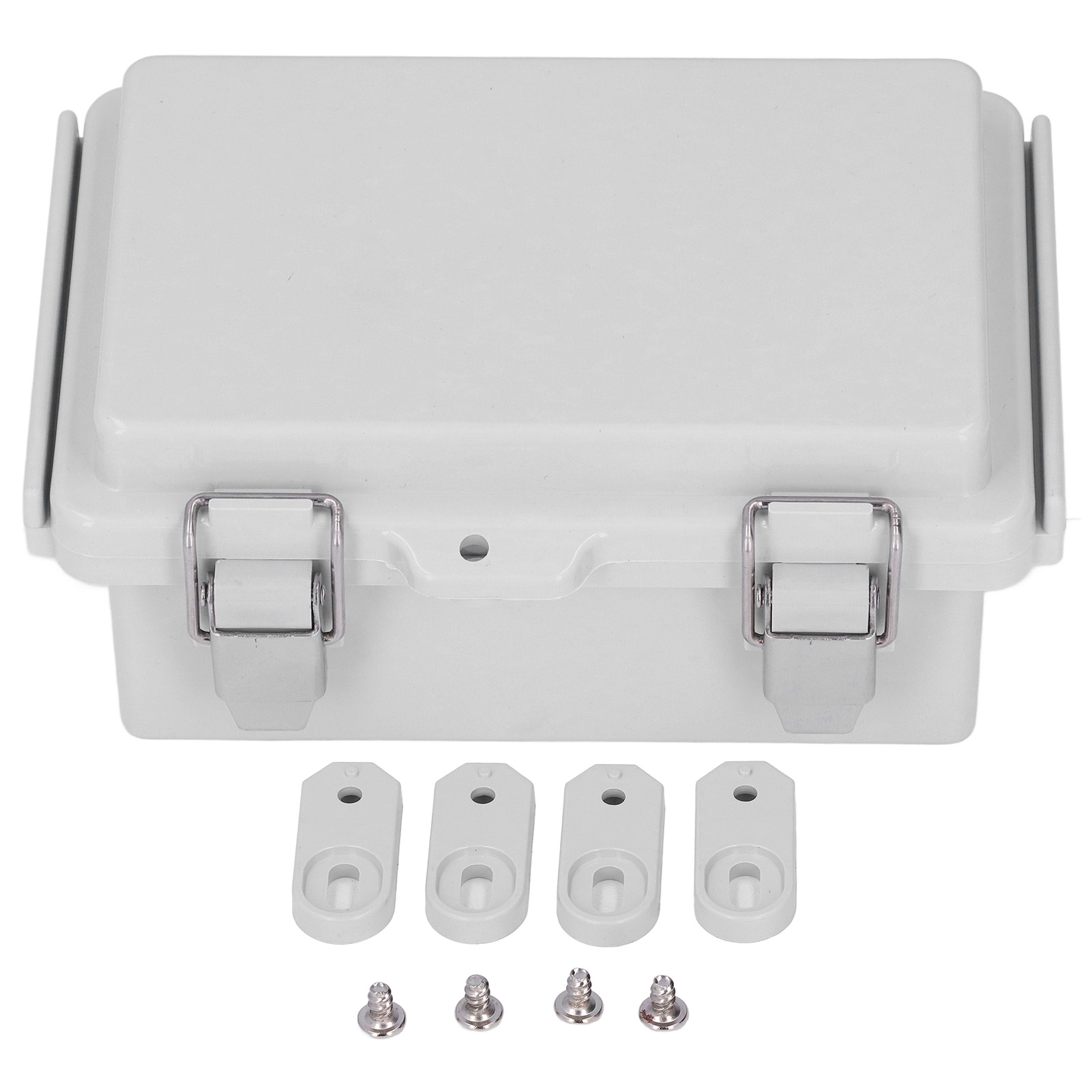 Wasserdichte Abs-anschlussdose Ip67, Elektrisches Gehäuse Für Den Industriellen Innen- Und Außenbereich, 100 X 150 X 70 Mm, Grau, Mit 4 Montagehalterungen Und Schrauben