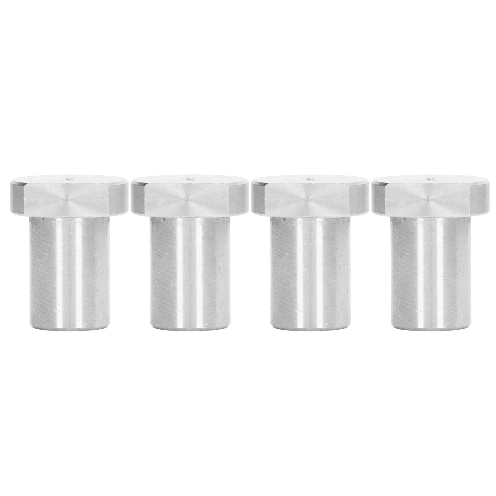Set Mit 4 Bankanschlägen Ø 19 Mm, Silberfarbene Edelstahl-klemmkeile Für Die Holzbearbeitung