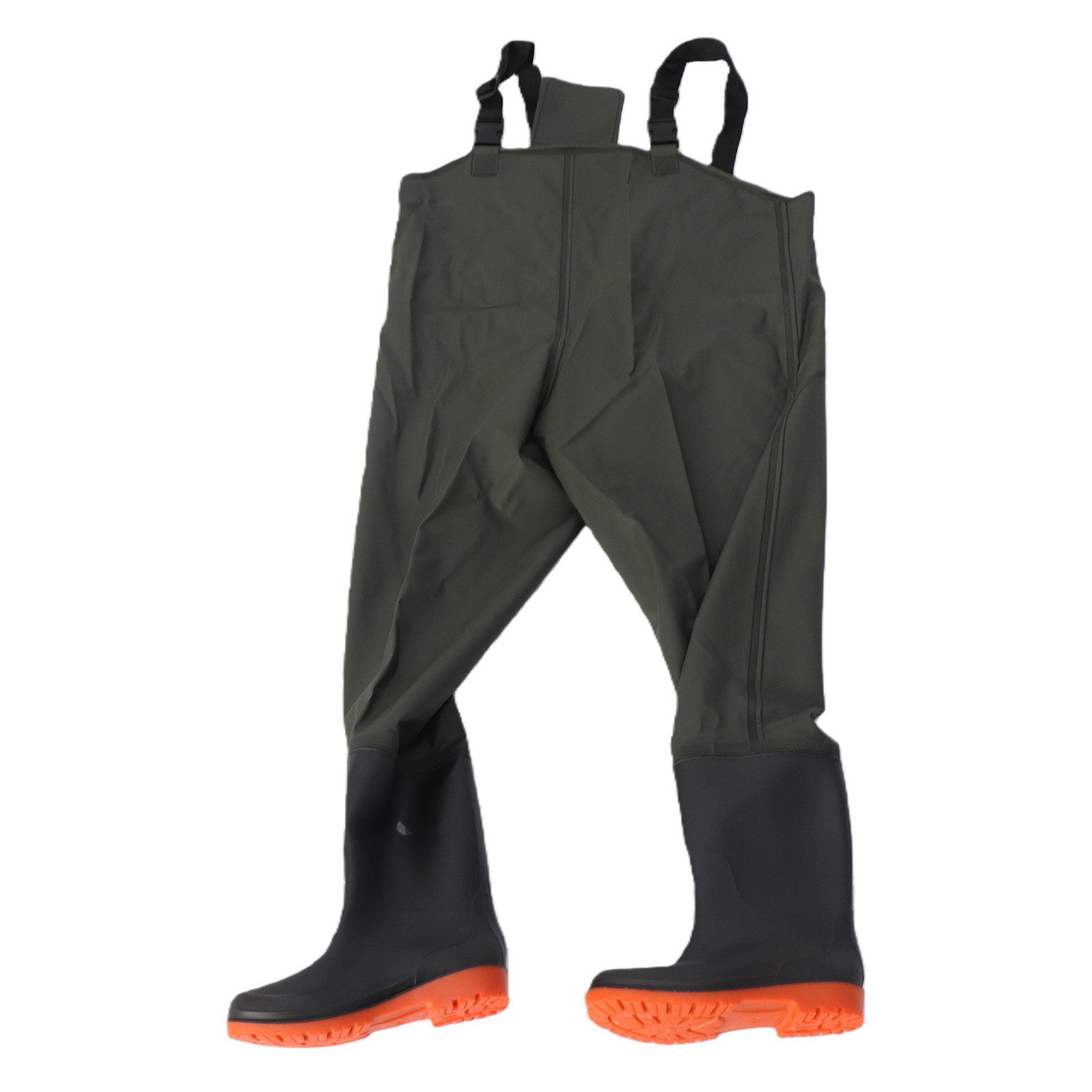 Wasserdichte Pvc-wathose Für Herren Mit Integrierten Stiefeln Für Wasserarbeiten Und Angeln, Grün, Größe 42