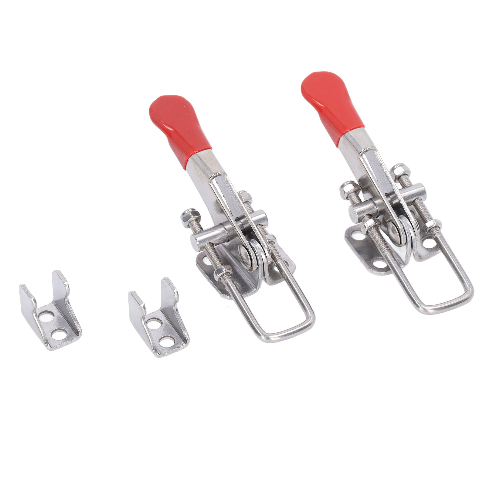 Set Aus 2 Verstellbaren Knebelverschlüssen Aus Edelstahl 304, Tragkraft 400 Lb, Silberrot