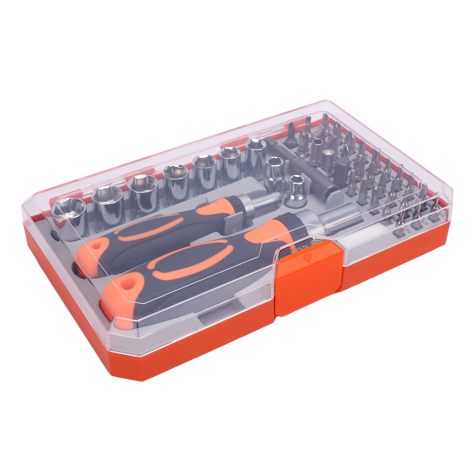 Set Mit 42 Schraubendreherbits Und Innensechskantschlüsseln Sowie Einem Drehbaren 36-zahn-ratschengriff Für Heimwerker- Und Autoreparaturen