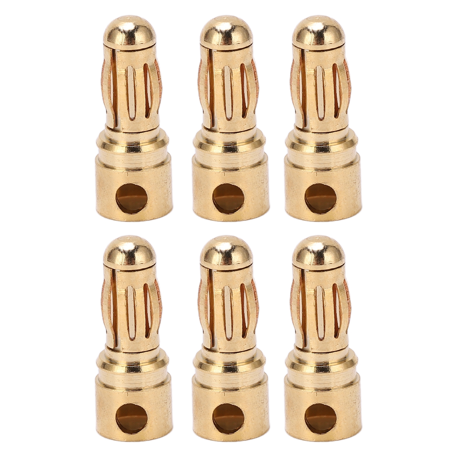 10 Vergoldete Kupfer-bananenstecker (männlich, Ø 3,5 Mm, Modell 12.040) Für Elektronische Tests, Stabile Übertragung, Präzise Cnc-bearbeitung