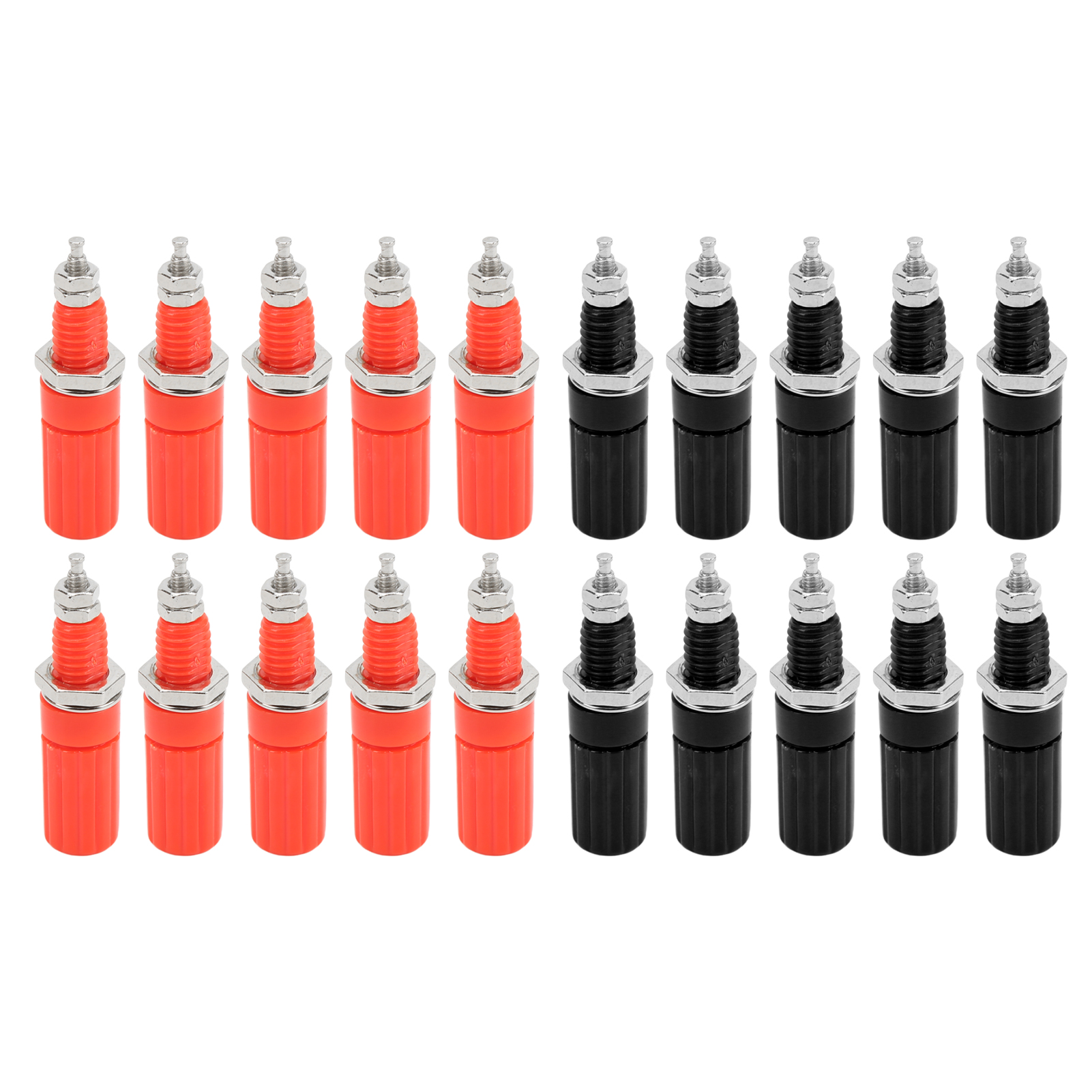 10 Paar 4-mm-bananenstecker Aus Messing Mit Abs-isolierung Und M3-schraubklemmen Für Elektronische Geräte