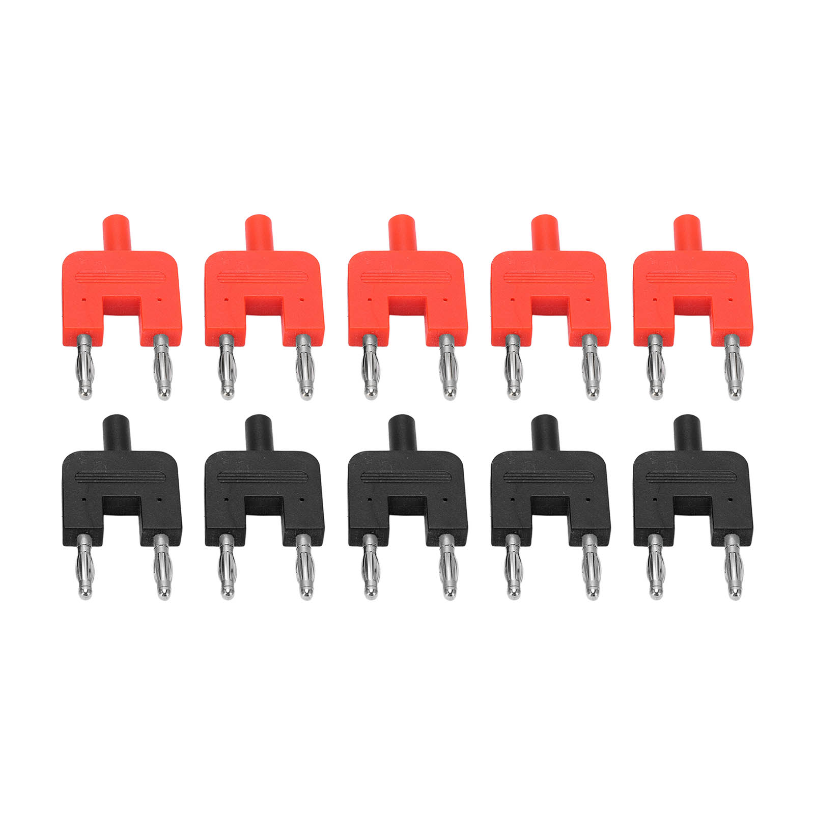 10 Stück Doppelbananenstecker, Vernickeltes Messing, Elektrische Leitfähigkeit Für Autos
