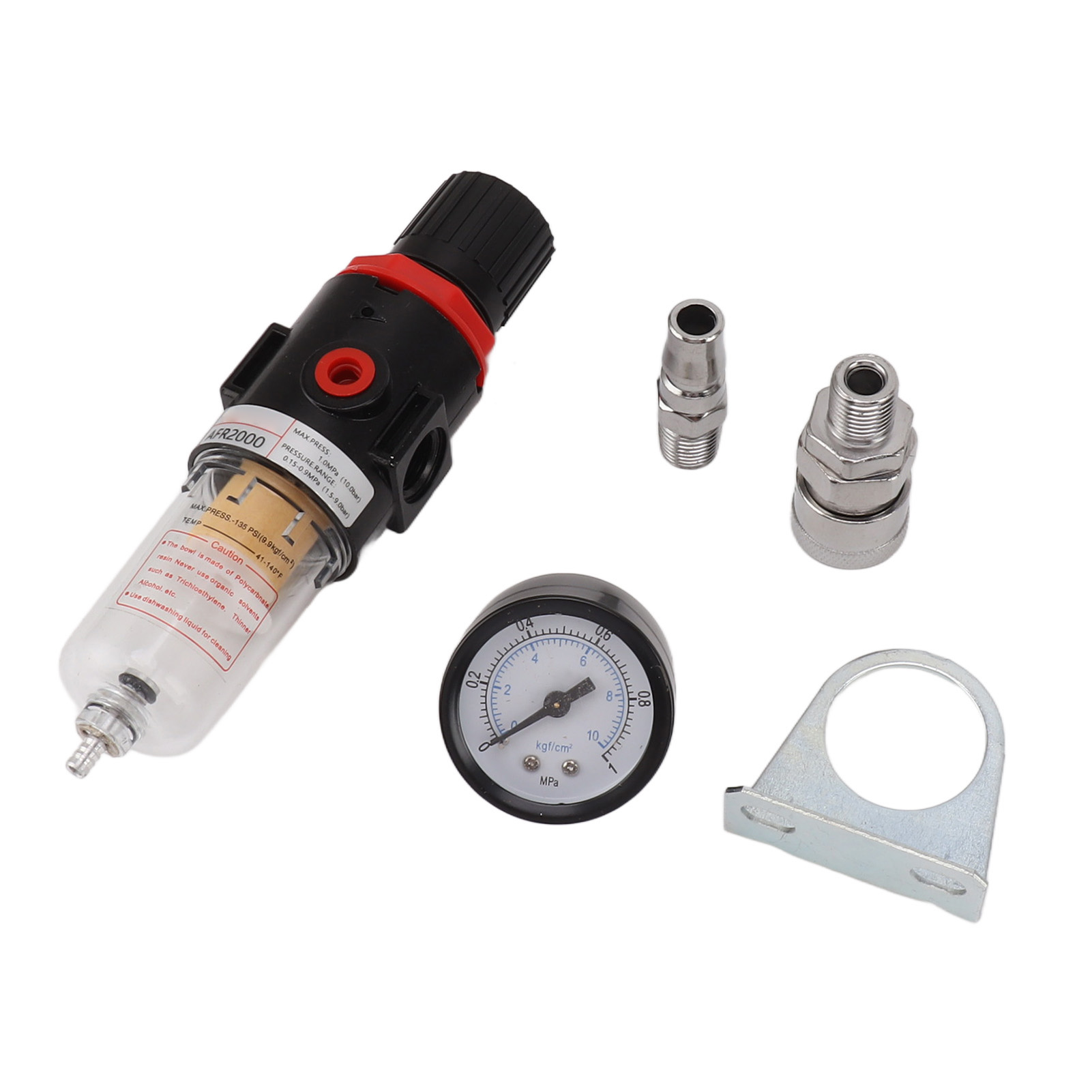 1/4 Zoll Afr2000 Druckluft-/öl-wasserabscheider, Luftfilter, Gasaufbereitung Mit Manometer