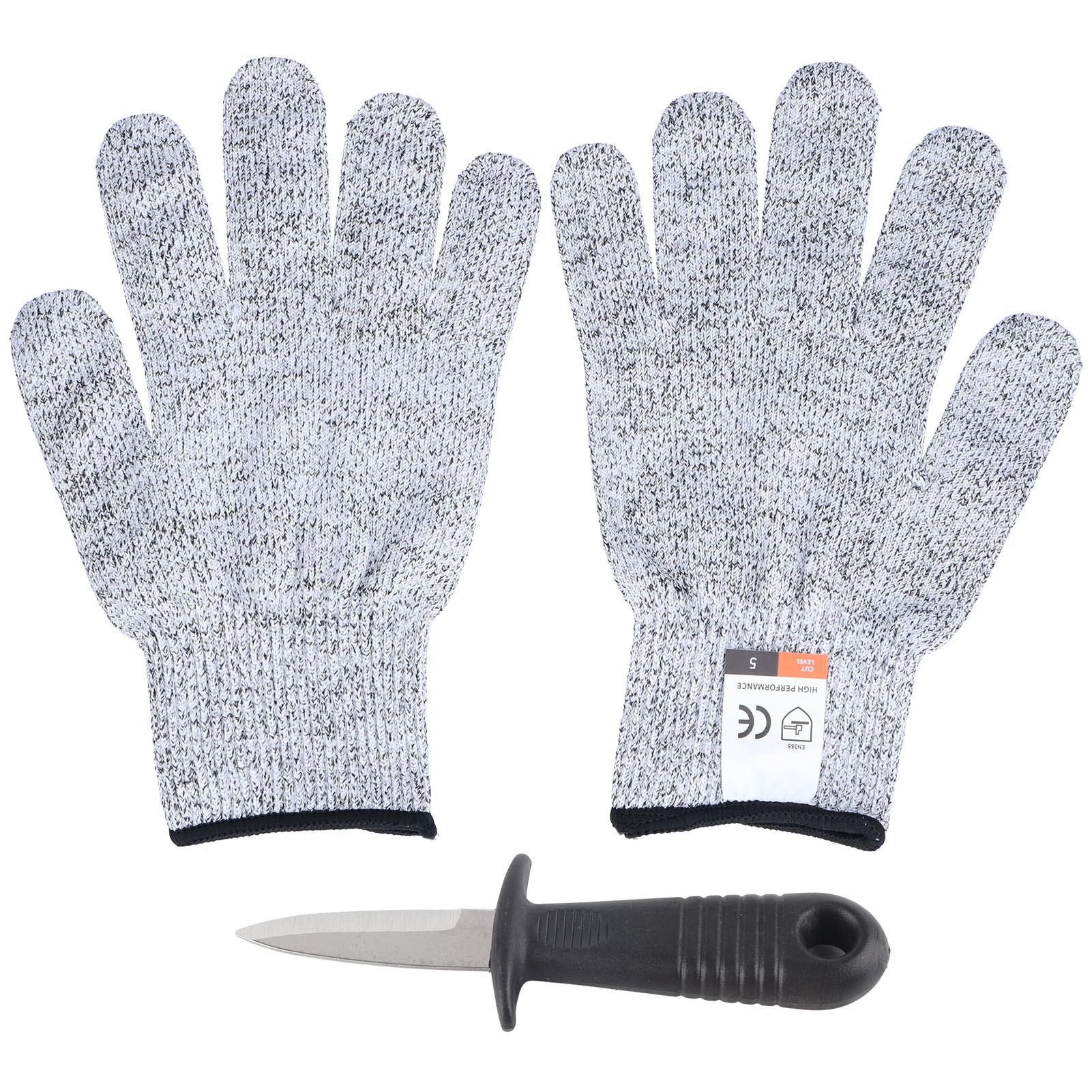 Austernmesser Aus Werkzeugstahl Mit Schutzhandschuhen Der Schutzklasse 5, Abriebfest, Korrosionsbeständig, Austernöffner-set Für Restaurants Und Haushalte