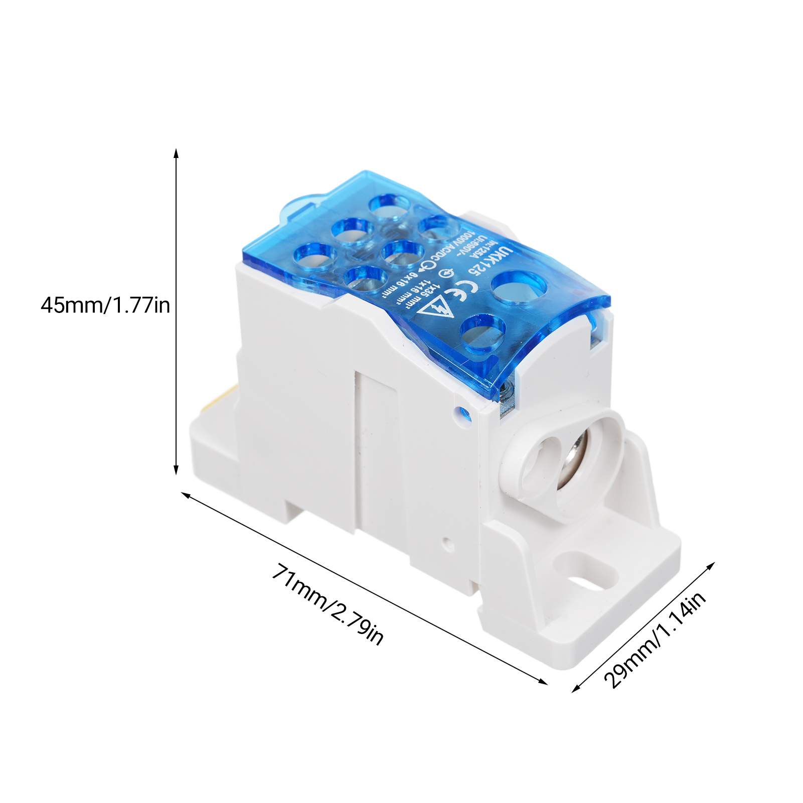 Stück 6-fach Schraubklemmenblock Mit Abdeckung, Anschlussdose, Din-schienen-anschlussdose, Drahtverteiler, Stecker, Schrank Ukk125a