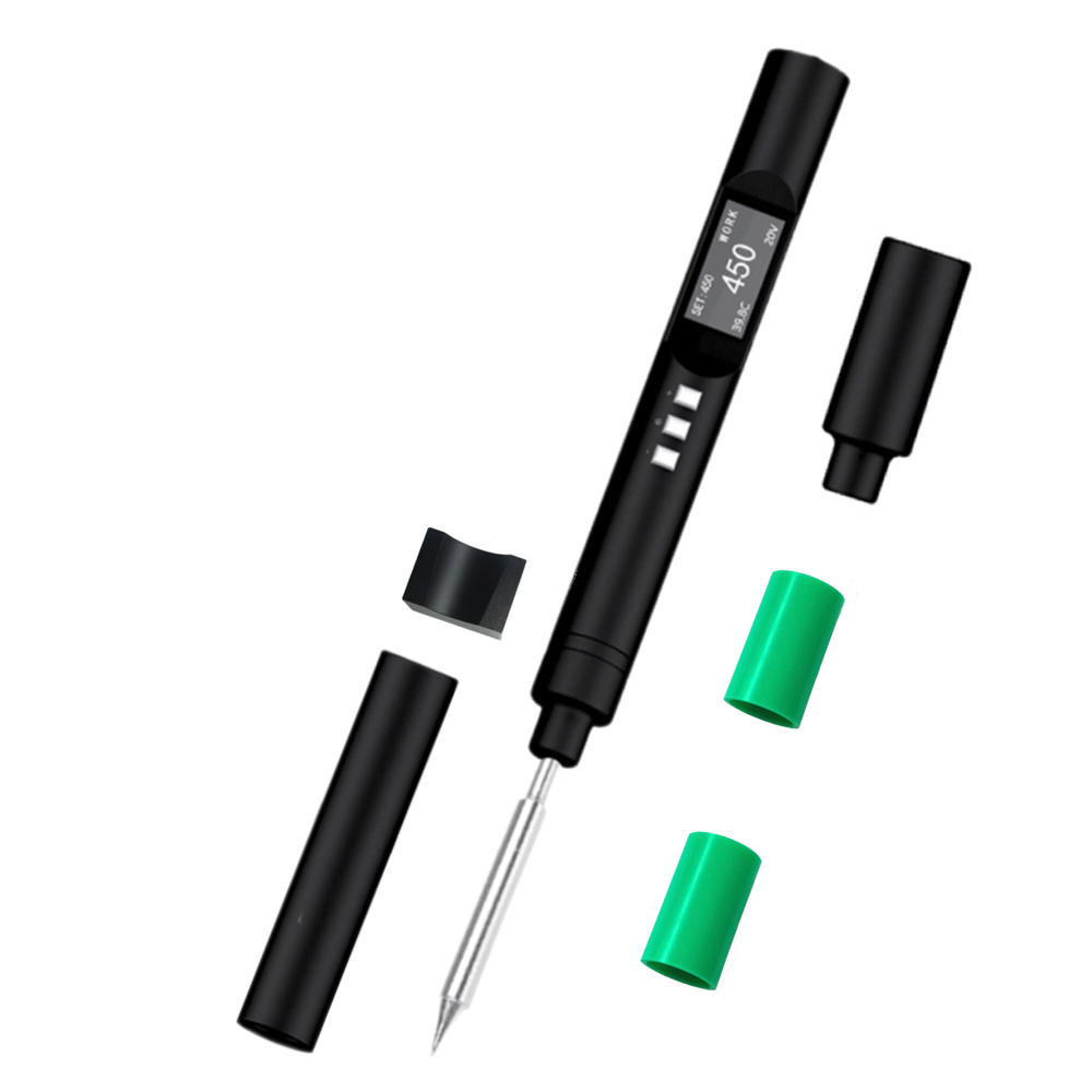 Pts200 Intelligenter Lötkolben, Max. 100 W, 0,96-zoll-oled-bildschirm, Esp32 Open-source-lötstift, Typ-c-schnittstelle, Kompatibel Mit Pd2.0/3.0-ladeprotokollen, Mit Automatischer Schlaffunktion