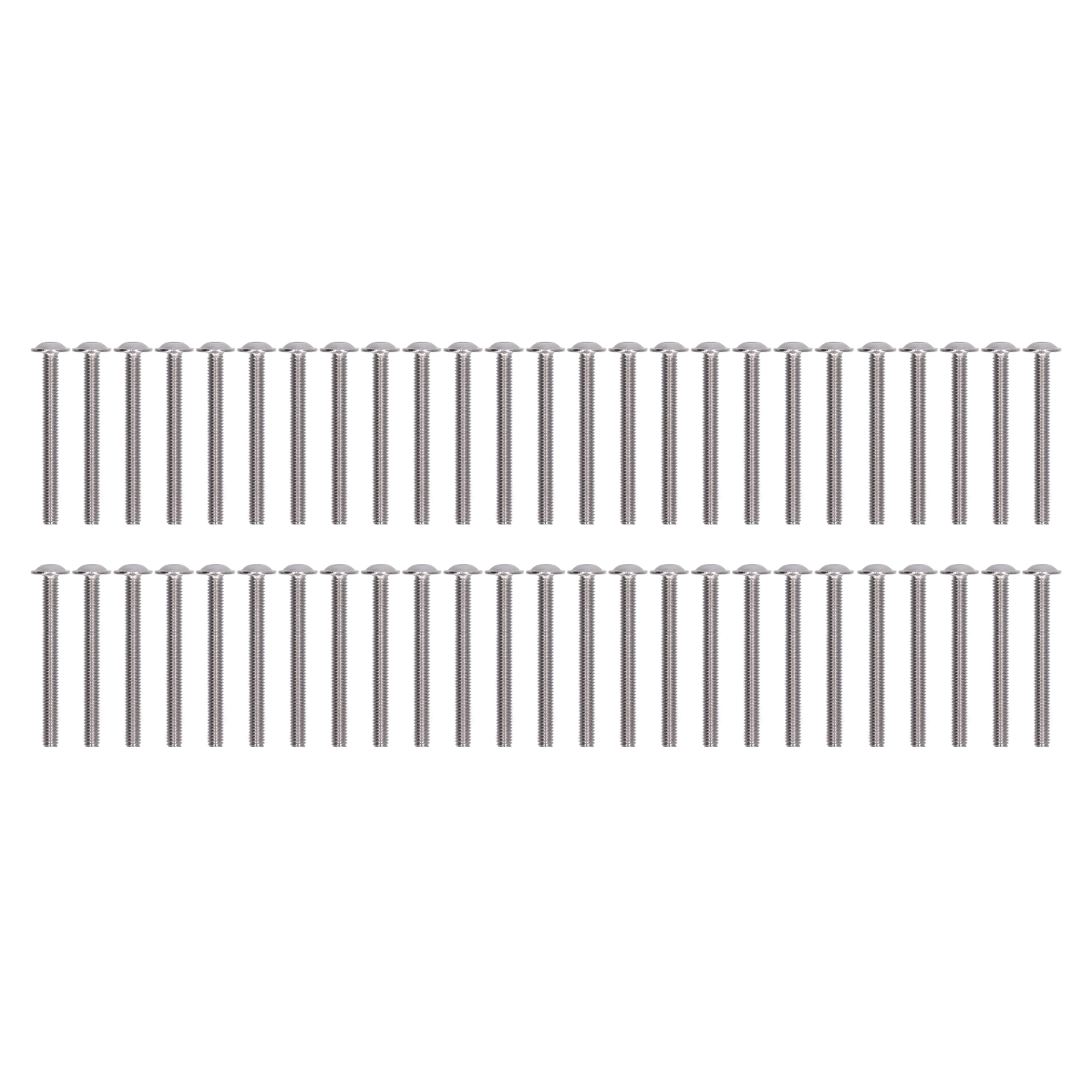 Packung Mit 50 A2-70 Edelstahl-innensechskantschrauben Mit Flansch, M4x40 Mm