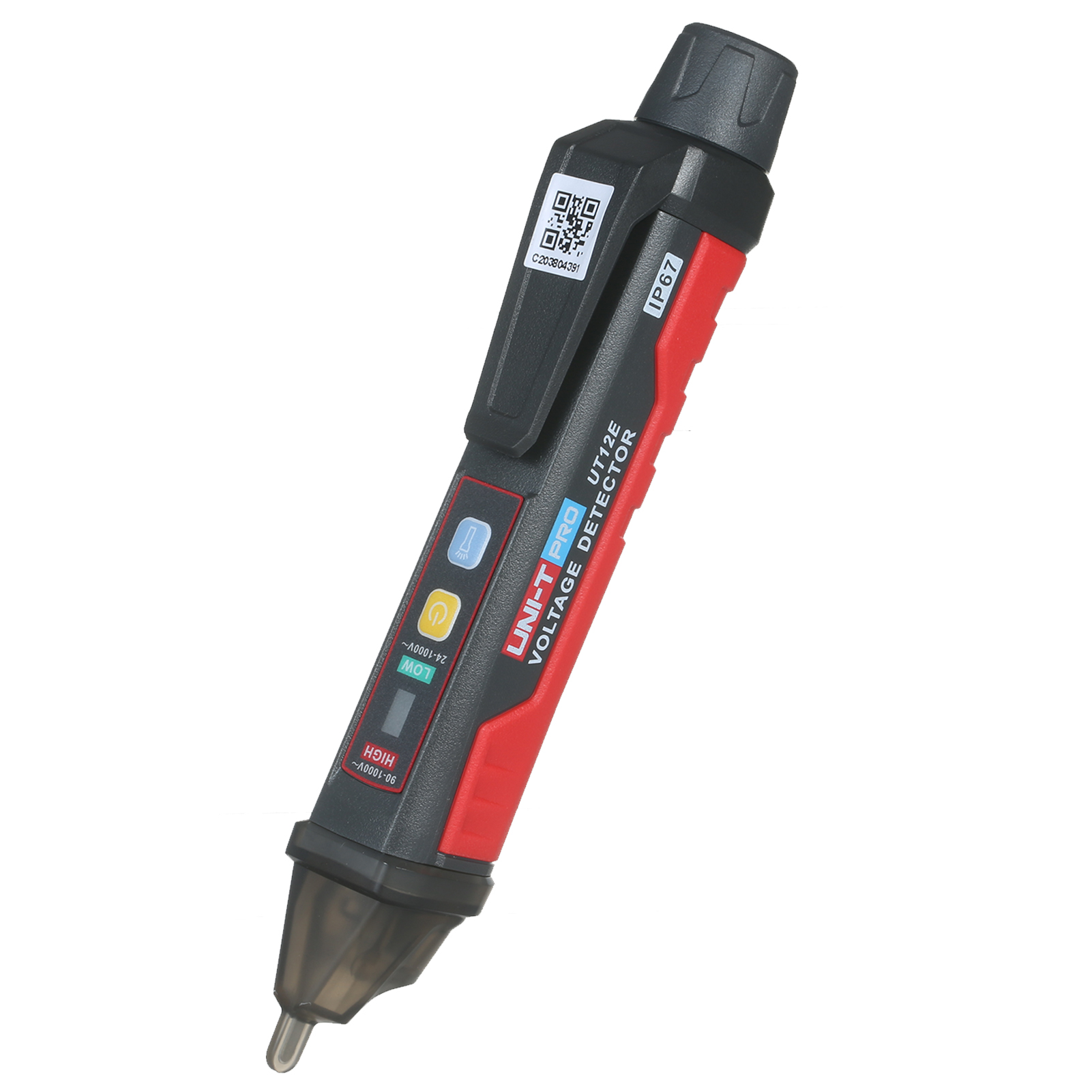 Uni-t Ut12e Wechselspannungsprüfer 24v-1000v, Berührungsloser Stifttester Für Steckdosen Mit Akustischem Und Optischem Alarm, Led-vibrationslicht