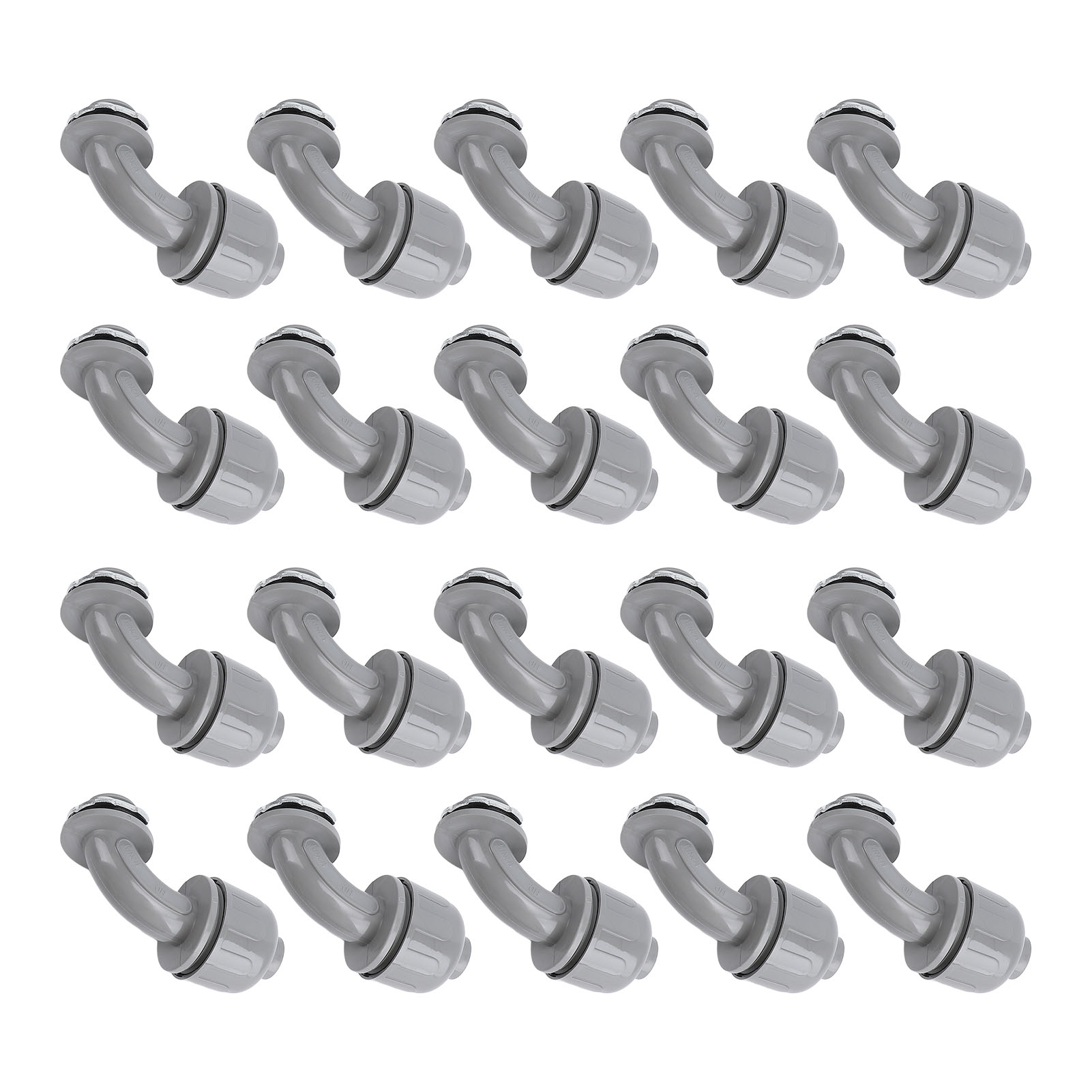 20 Stück 1/2 Zoll Npt Nylon 6 90 Grad Flüssigkeitsdichter Verbinder Für Flexible Elektrische Leitungen
