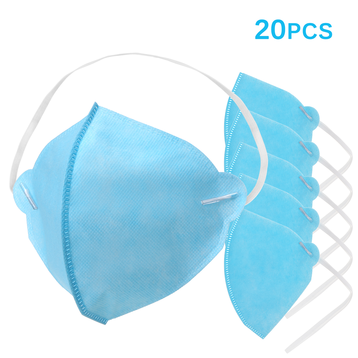 Packung Mit 20 Einweg-gesichtsmasken (3-lagig), Atmungsaktiv, Wasserdicht, Hygienisch, Staubdicht, Für Die Persönliche Hygiene