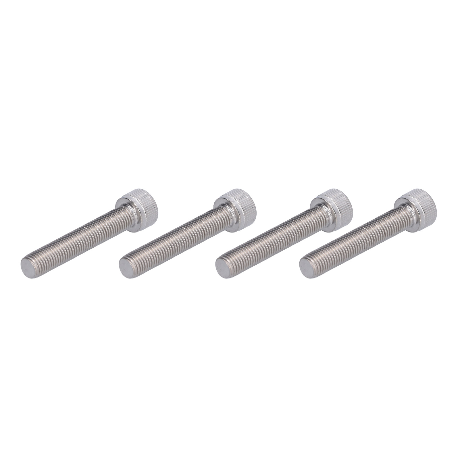 Satz Mit 4 Zylindrischen Sechskantschrauben Aus Edelstahl A2, 1,25 Mm Steigung, M10x55