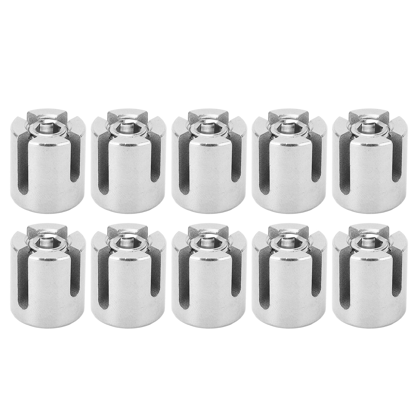 Packung Mit 10 Kreuzkabelklemmen Aus Edelstahl 316 Für Drahtgeländer Im Innen- Und Außenbereich, M8 3 Mm / 0,12 Zoll