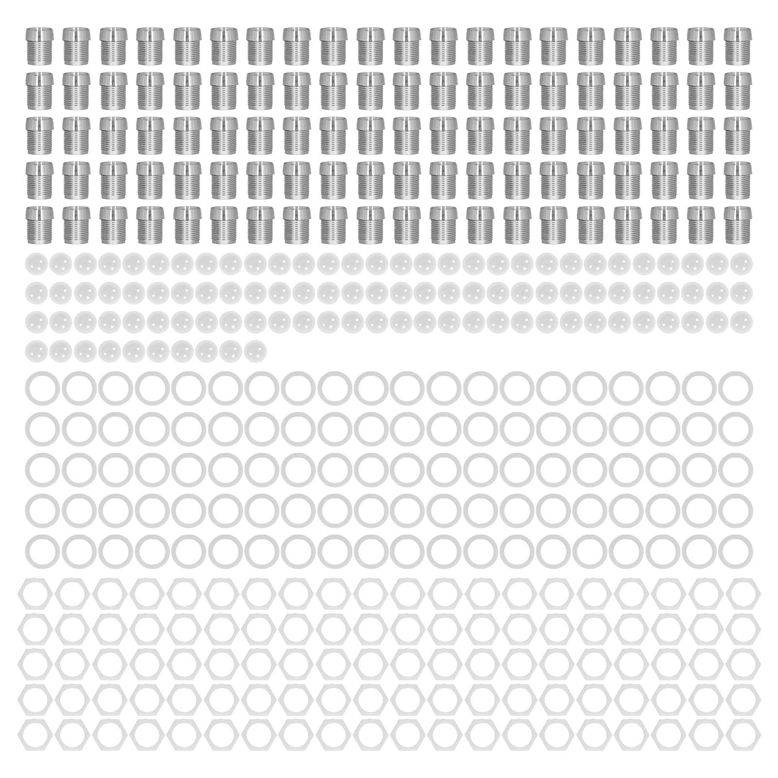 Packung Mit 100 Led-fassungen (8 Mm), Verchromter Kunststoffsockel, Led-leuchtdioden Für Diy-kontrollleuchten