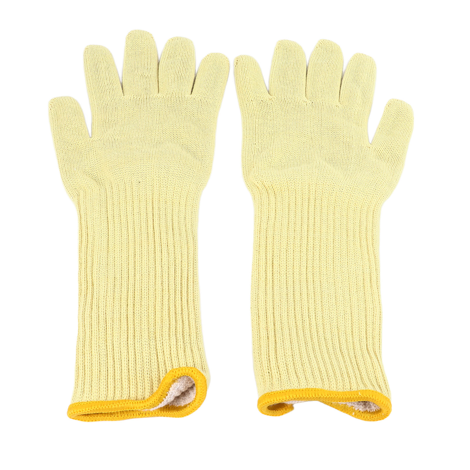 Paar Doppellagige Ofenhandschuhe Aus Aramidfaser, Hitzebeständig Bis 300 °c, Weiche Strickhandschuhe Für Gebäck, 38 Cm / 15 Zoll Lang
