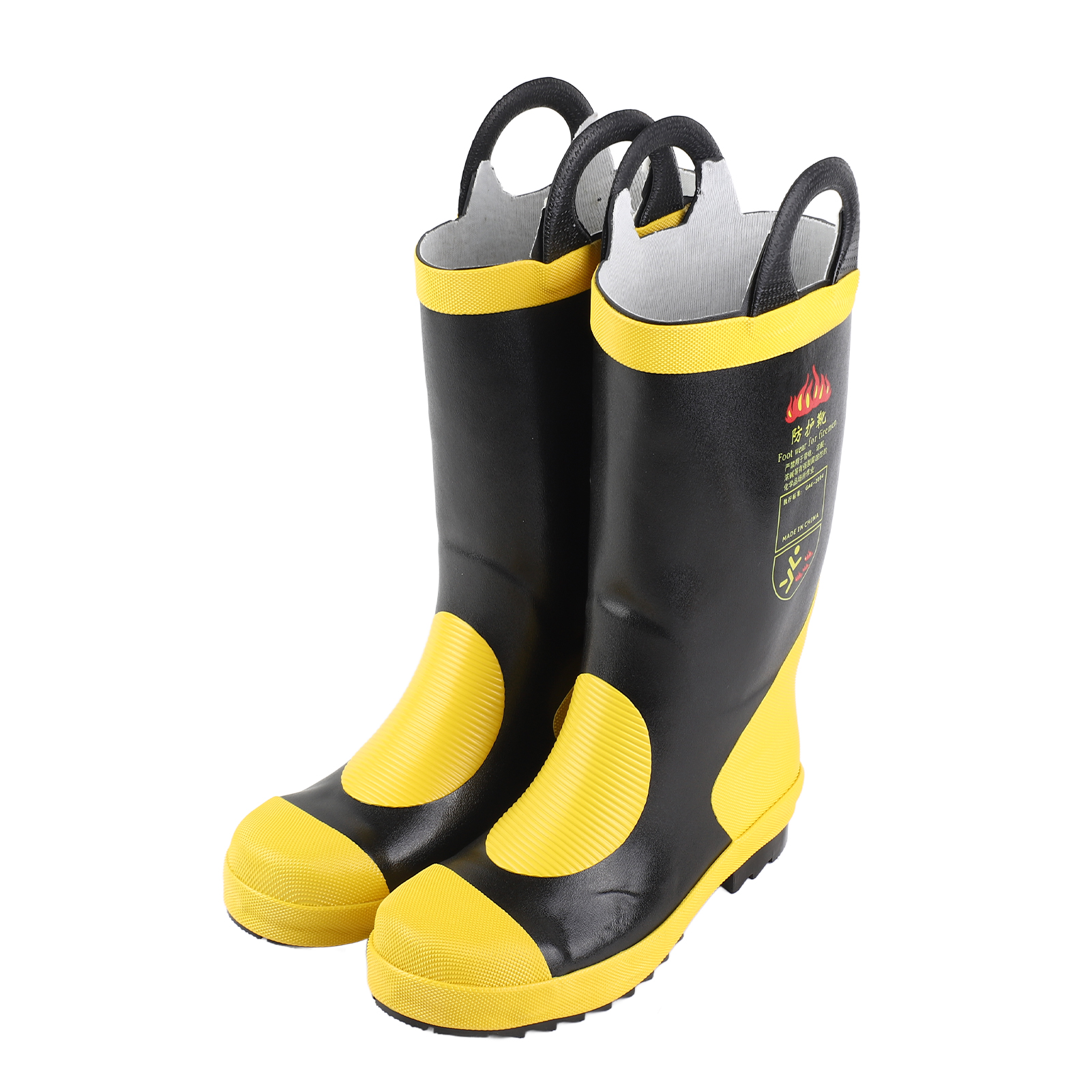 Feuerfeste, Rutschfeste, Wärmeisolierende Gummischutzstiefel Für Notfallrettung Und Feuerwehr