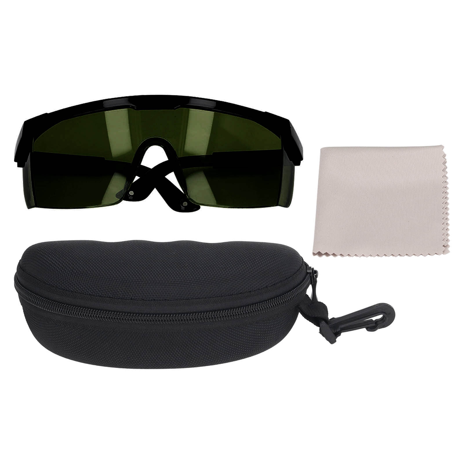 Uv-beständige Schweißerbrille Mit Verstärkten Hellgrünen Ir3.0-gläsern, Inklusive Etui Und Reinigungstuch