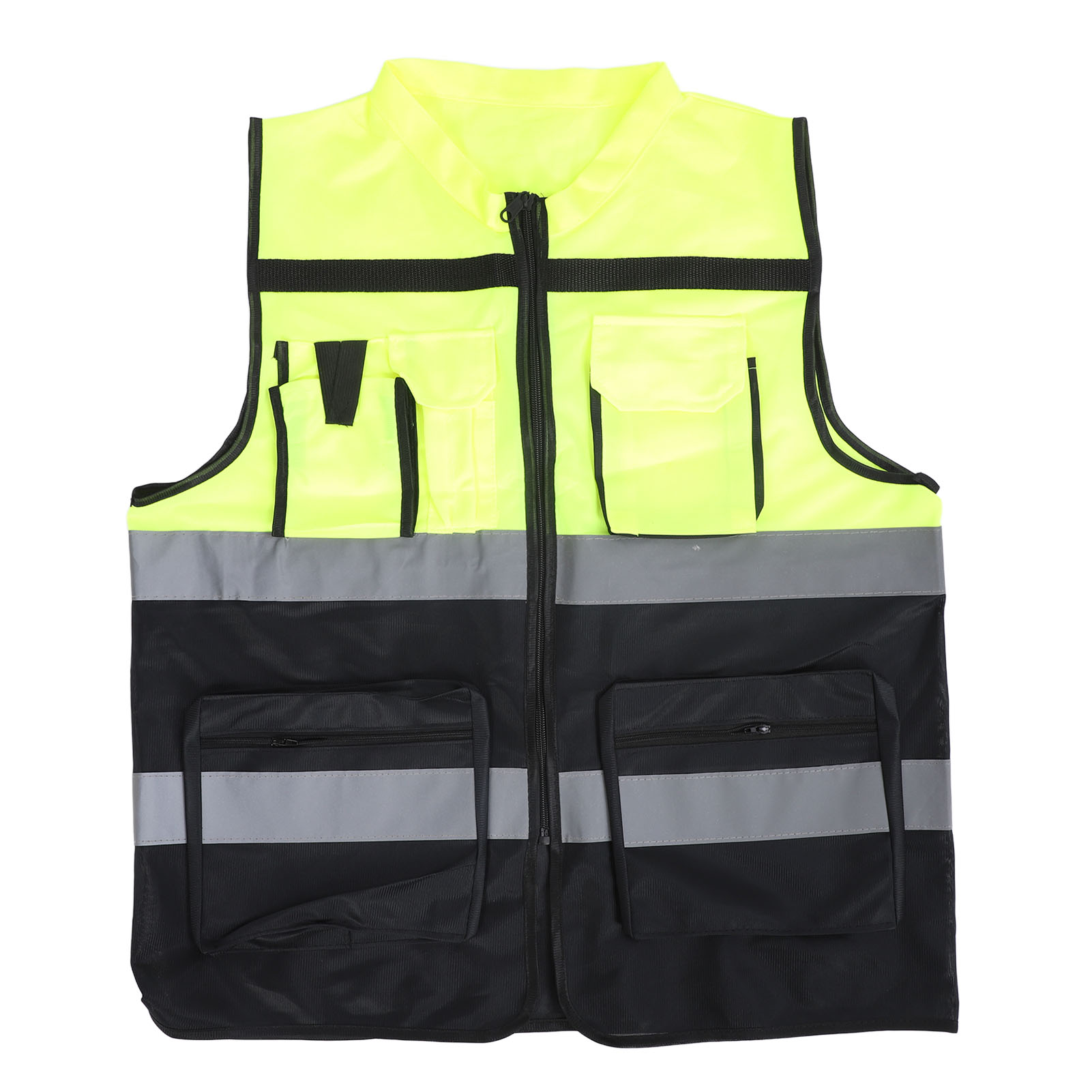 Hochsichtbare, Zweifarbige Warnweste, Klasse 2, Für Nachtarbeiten, Verkehrssignalanlagen, Bauwesen, Xxxl