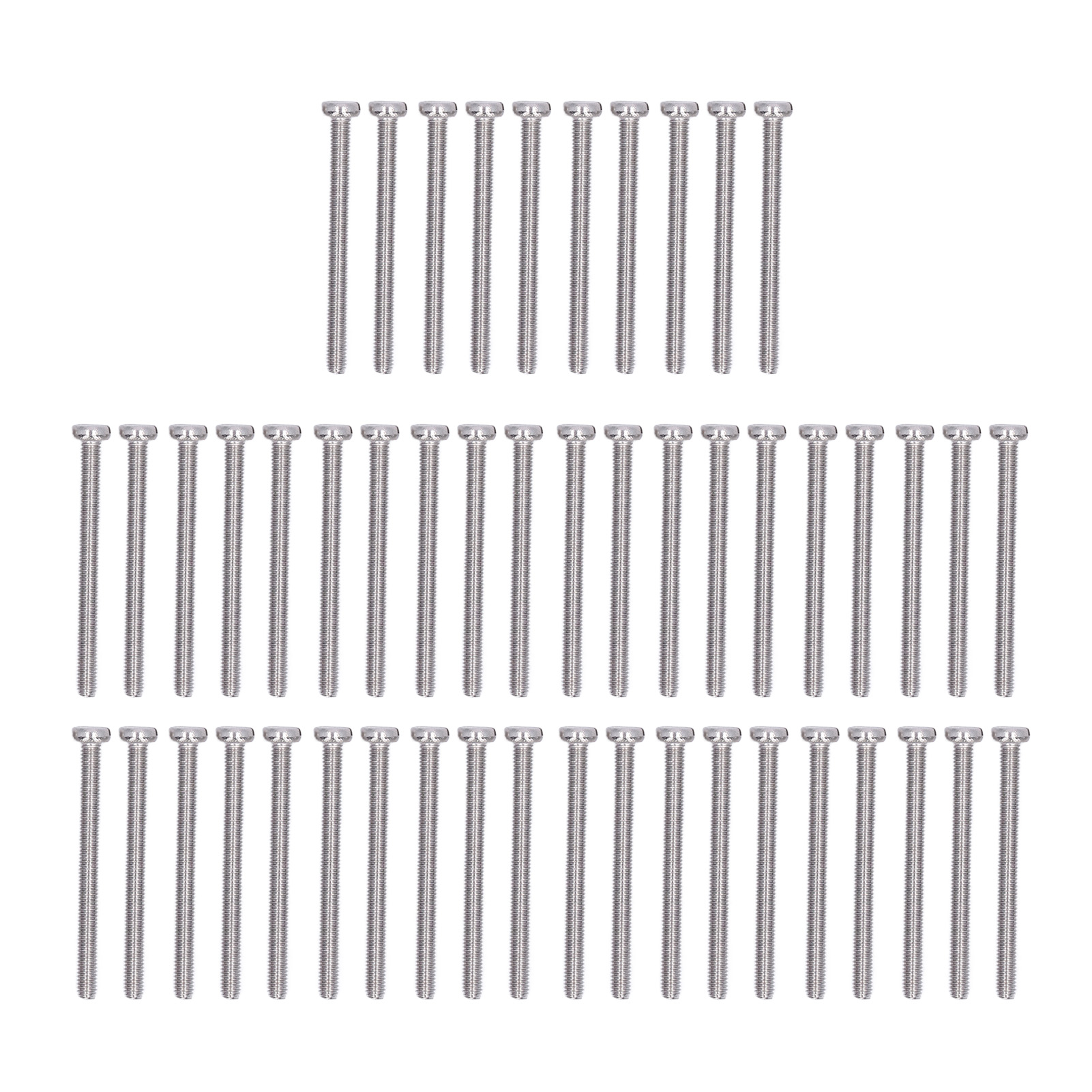 50 Stück Schlitzschrauben Mit Linsenkopf Aus Edelstahl A2-70 Für Feinmechanik Und Haushaltsgeräte M3x35