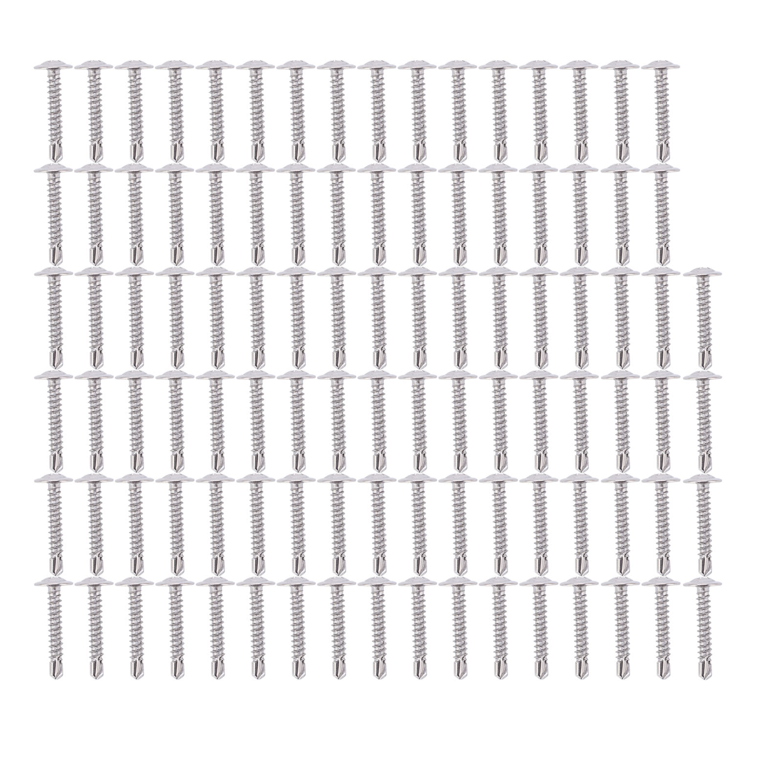 Packung Mit 100 Selbstbohrenden Schrauben M4,2 X 25 Mit Rundkopf, Edelstahlplatte 304, Befestigungszubehör
