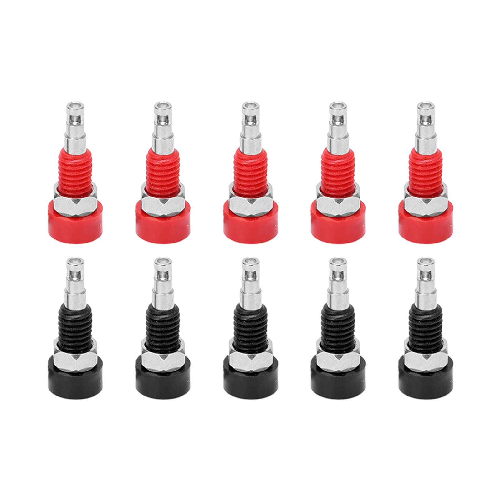 2-mm-bananenstecker-anschlussplatte Für Multimeter, Elektrische Prüfanschlüsse Für Industrieanlagen, 5 Rote Und 5 Schwarze Stecker, Messing, Abs, 30 V Ac, 60 V Dc, 10 A