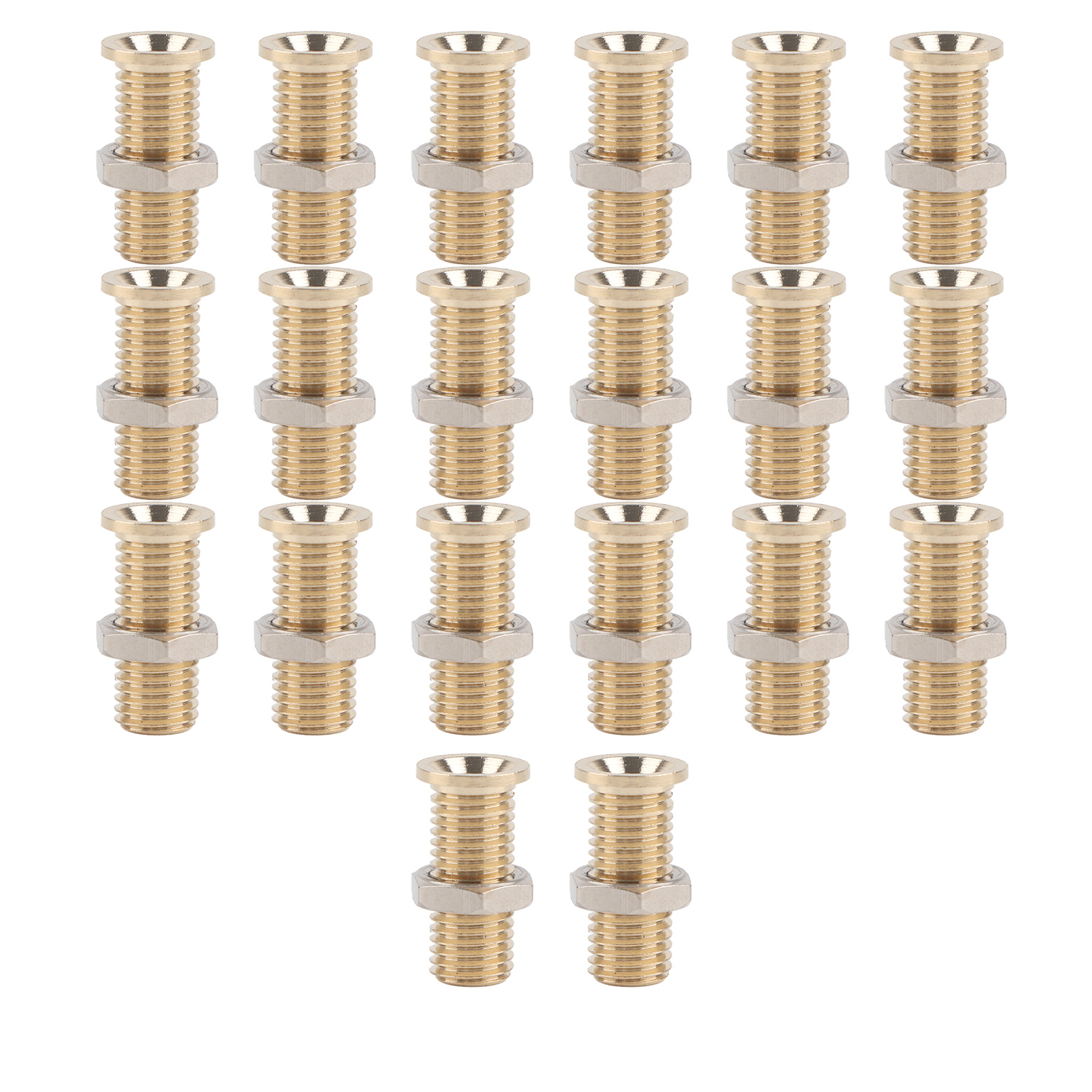 20 Stück 21.140 4mm Bananenstecker (weiblich), Vergoldetes Kupfer Mit M6-mutter Für Elektrische Prüfungen