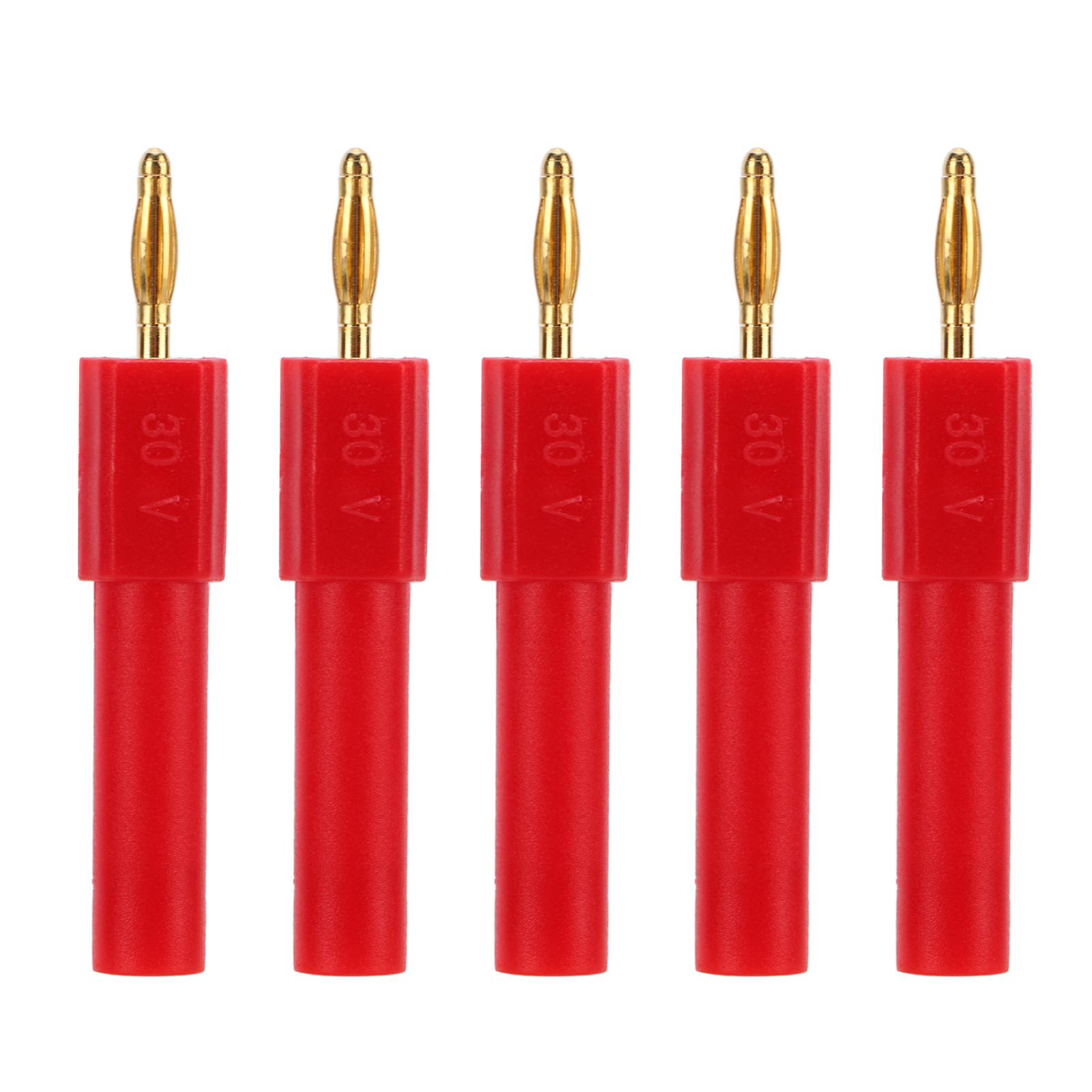 5er-pack Bananenstecker, 2 Mm Stecker Auf 4 Mm Buchse, Aus Rotmessing, Gute Leitfähigkeit, Stabile Verbindung