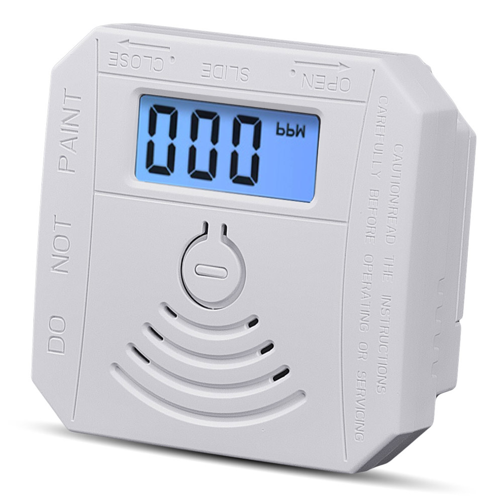 Kohlenmonoxid-lecksuchgerät Mit Elektrochemischem Sensor, 3-stelligem Lcd-display, Akustischem Und Optischem Alarm, Led-anzeigen, Selbsttestfunktion Und Warnung Bei Niedrigem Batteriestand