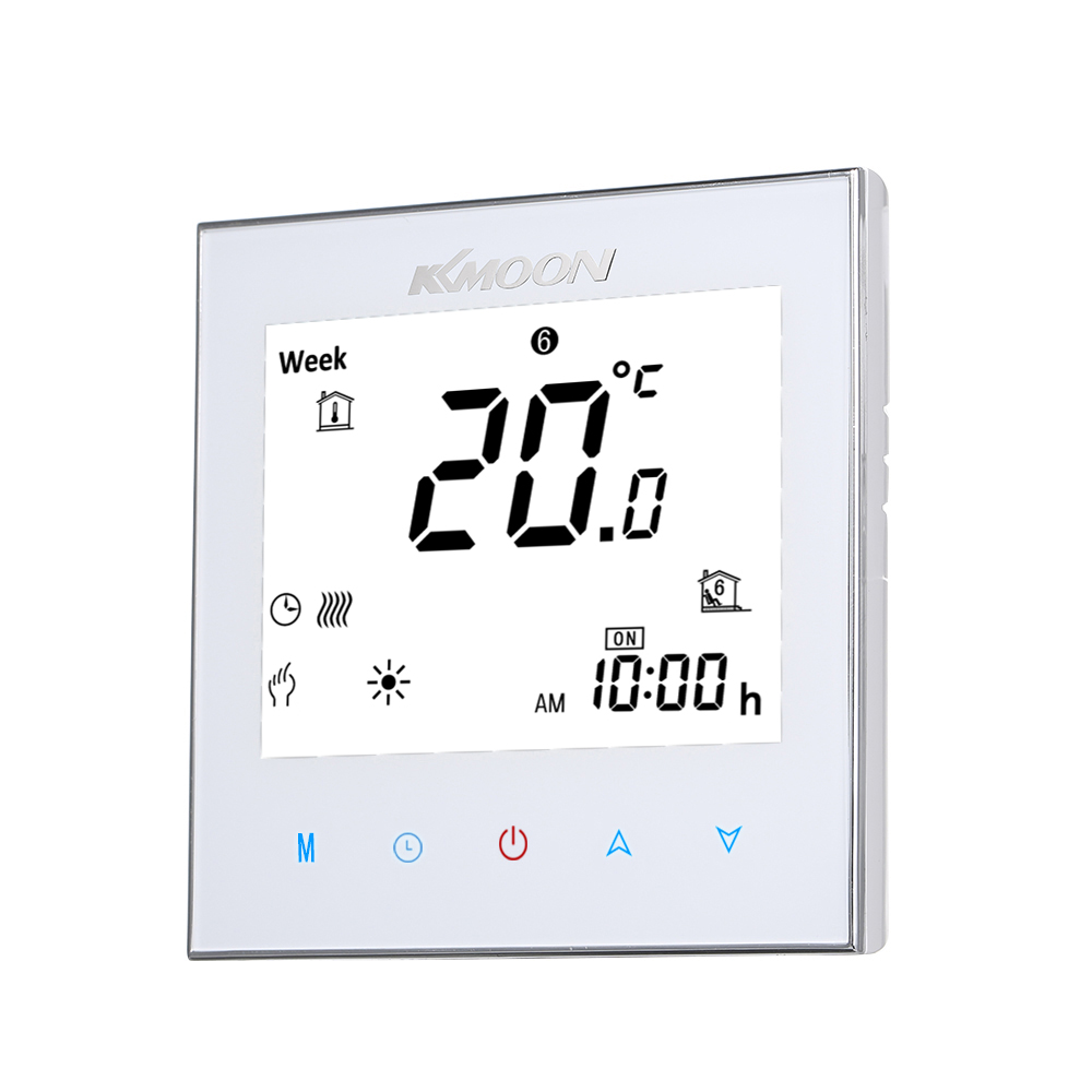 Kkmoon Digitalthermostat Für Elektrische Fußbodenheizung Mit Boden- Und Luftsensor, Energiesparend, Ac 95–240 V, 16 A, Touchscreen-lcd, Raumtemperaturregler