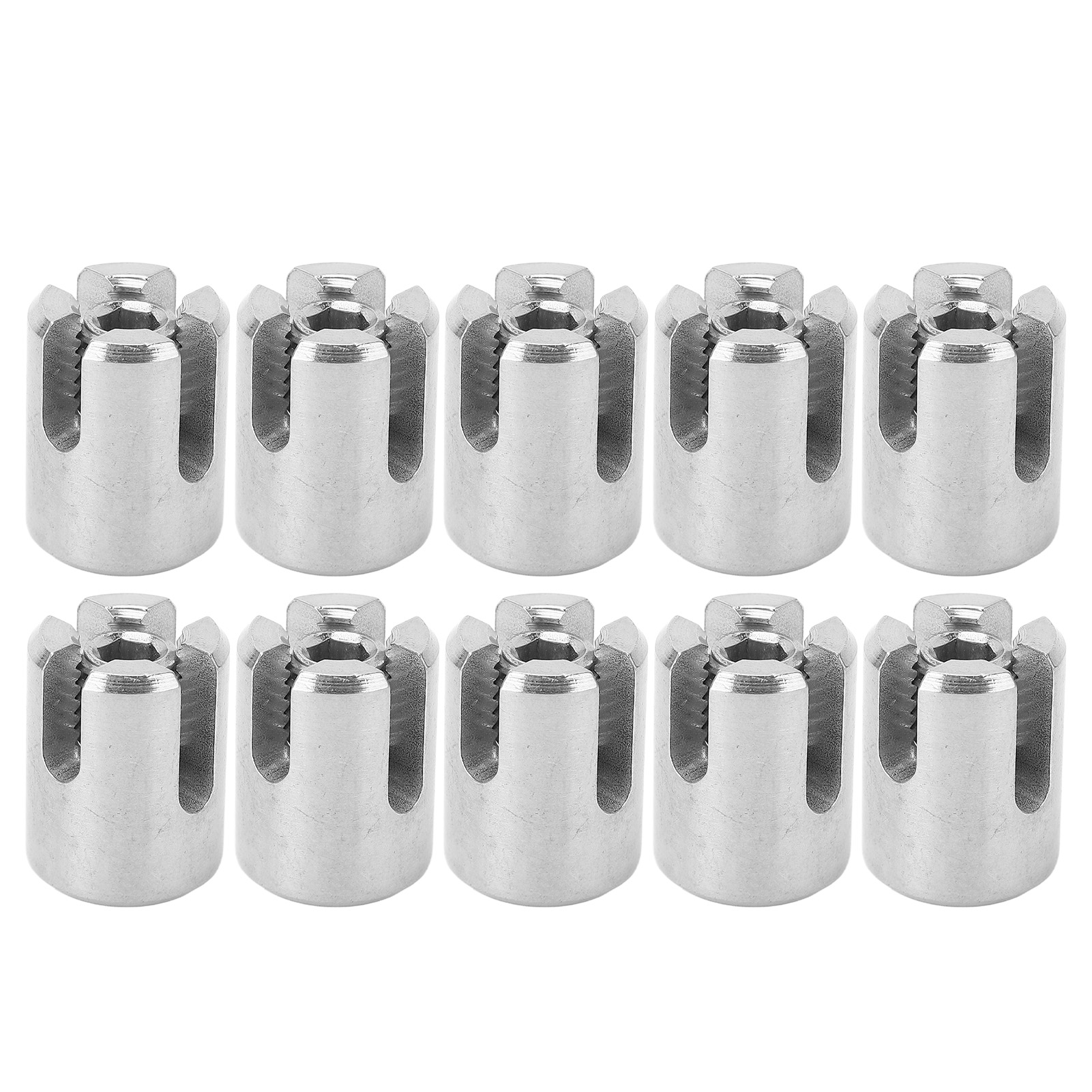 Set Mit 10 Kreuzklemmen Aus Edelstahl 316 Für Stahlseile, Geländer Für Den Innen- Und Außenbereich, M10 4 Mm / 0,16 Zoll