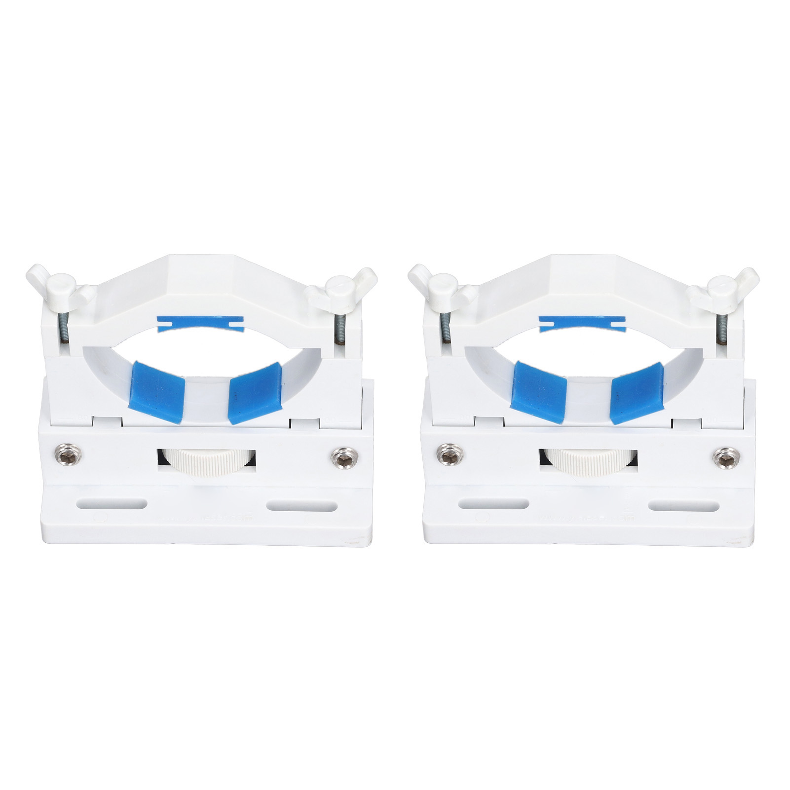 Set Mit 2 Höhenverstellbaren Abs-kunststoff-laserrohrhalterungen (50–80 Mm Durchmesser) Mit Feststellknopf