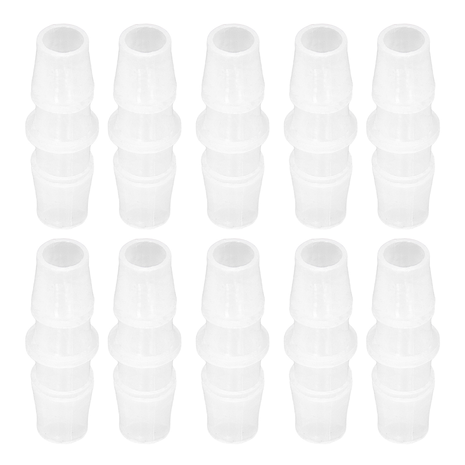 Packung Mit 10 Pp-rohrverschraubungen Für Rohre Mit Gleichem Durchmesser, Direkter Durchfluss 9,5-9,5