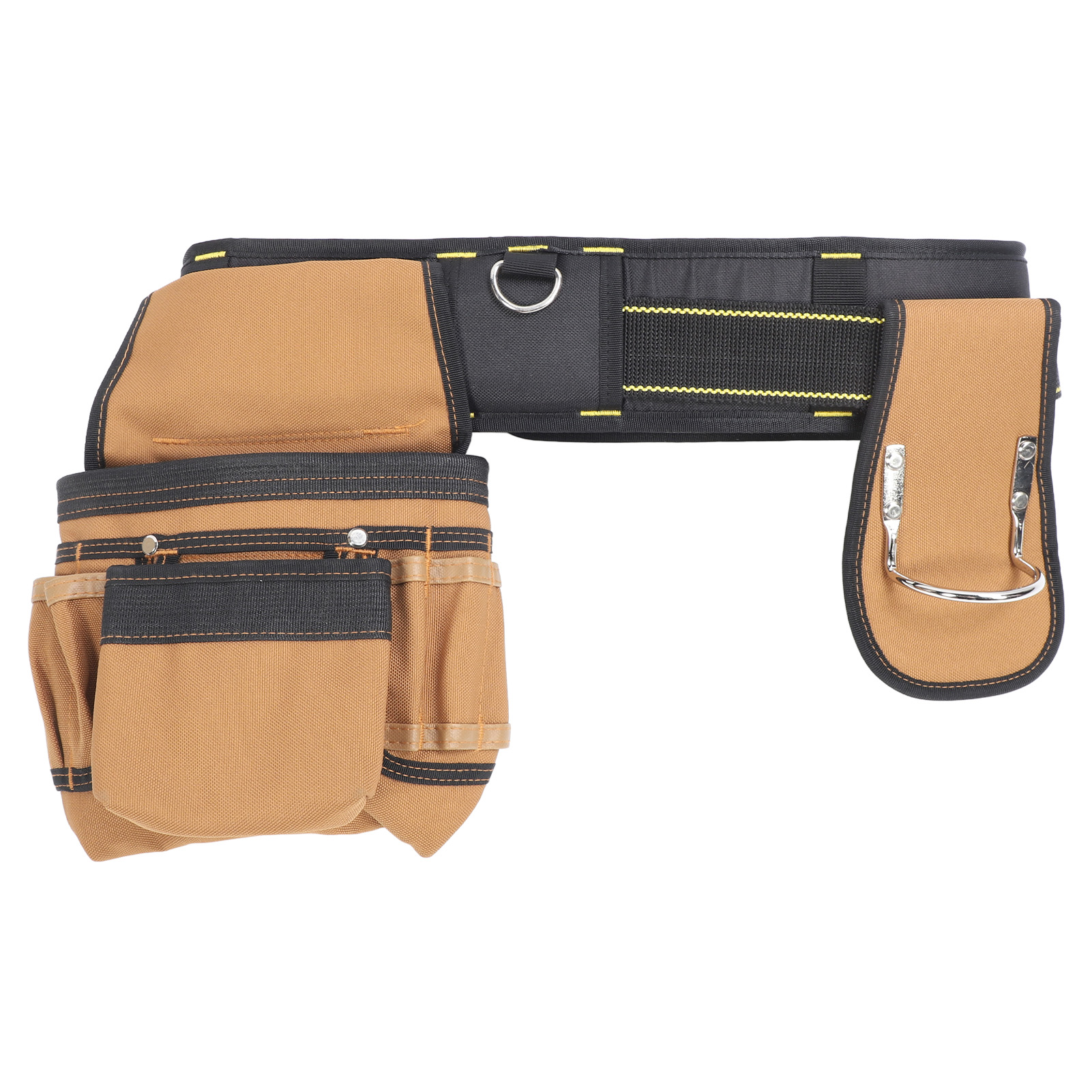Werkzeuggürtel Mit 12 Taschen, Abnehmbarer Tasche, Verstellbarem Taillenumfang, Schnellverschluss Und Hammerhalterung. 1200d Oxford-gewebe. T1001. 88–110 Cm