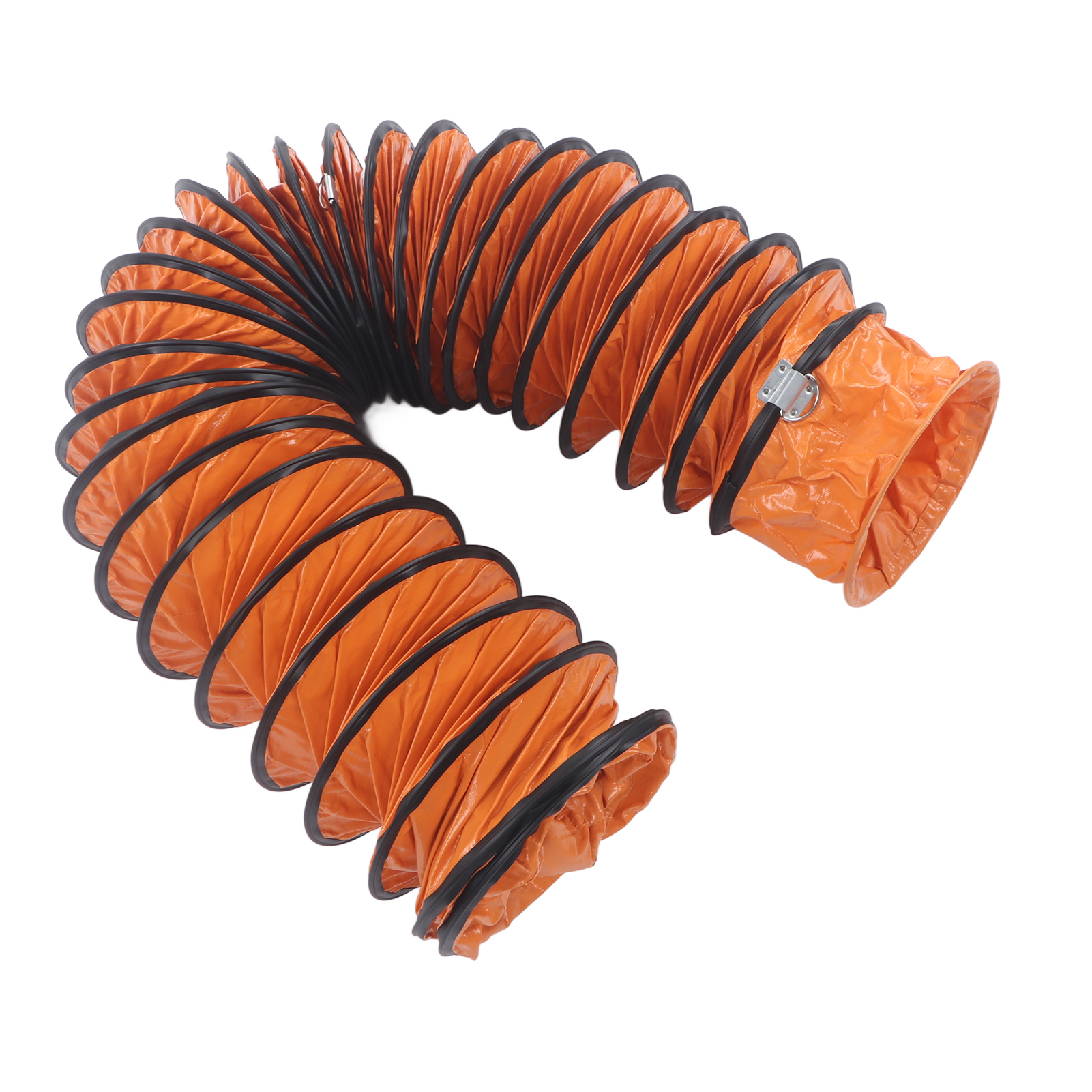 Verstärkter, Flexibler Pvc-lüftungsschlauch Für Industrieabzüge, 20 Cm, Mit S-haken Und Stahlhalterung, 5 M