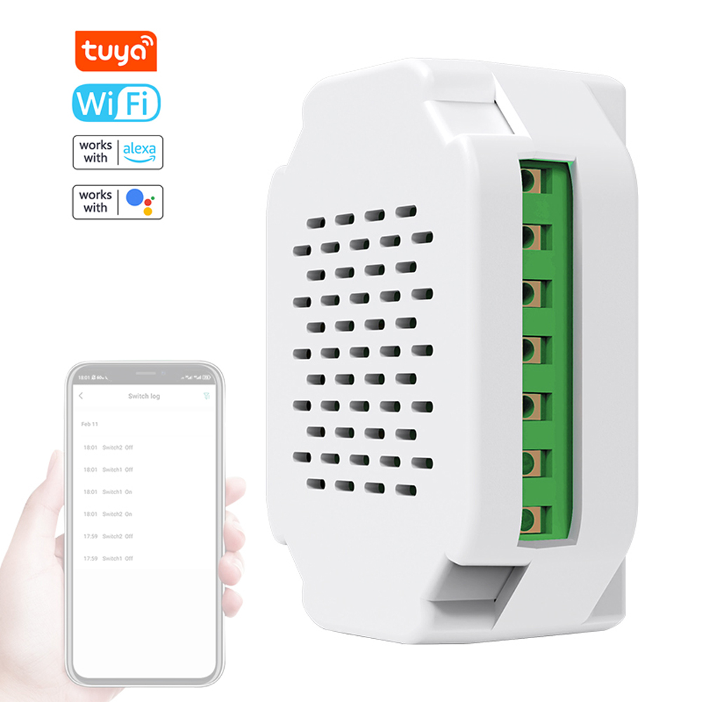 Tuya Wlan-relais-schalter Für Hausautomation, Ein-/aus-steuerung, Intelligenter Controller, Smartphone-app Kompatibel Mit Alexa Und Google Home – Sprachsteuerung