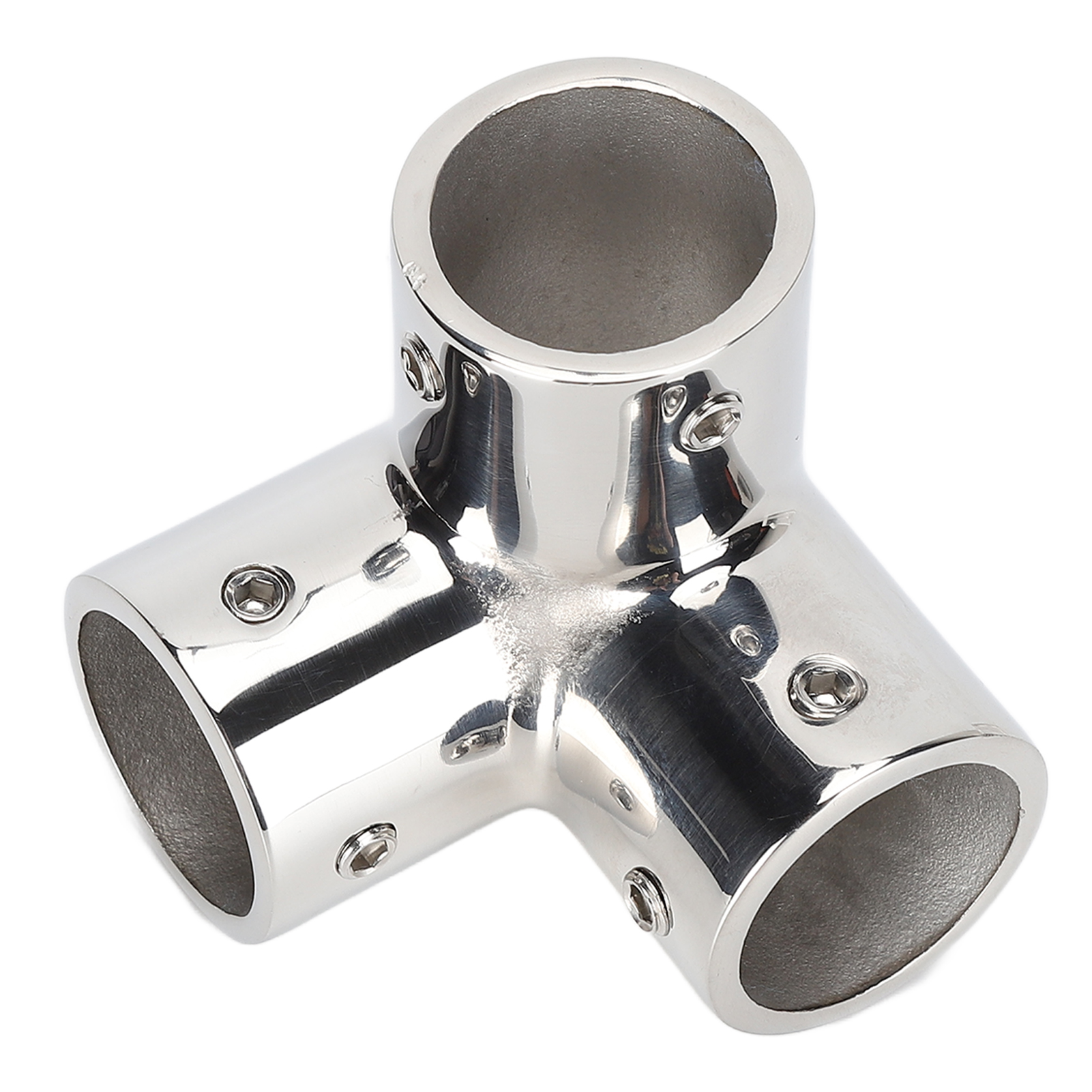 3-wege-t-stück Aus Hochglanzpoliertem Edelstahl 316 Für Boots-/yachtreling, Ø 25 Mm