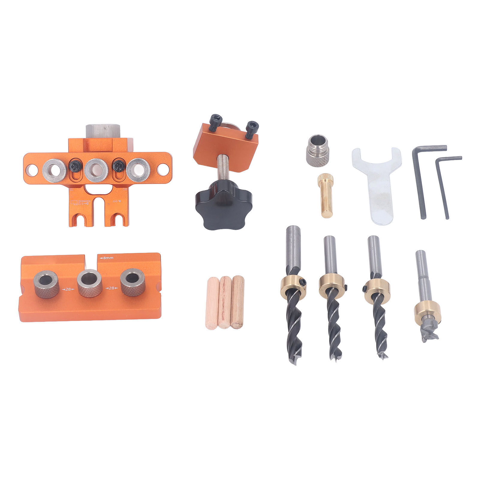 3-in-1 Dübelbohrlehren-set Aus Eloxierter Aluminiumlegierung Zum Bohren Und Montieren Von Holzmöbeln