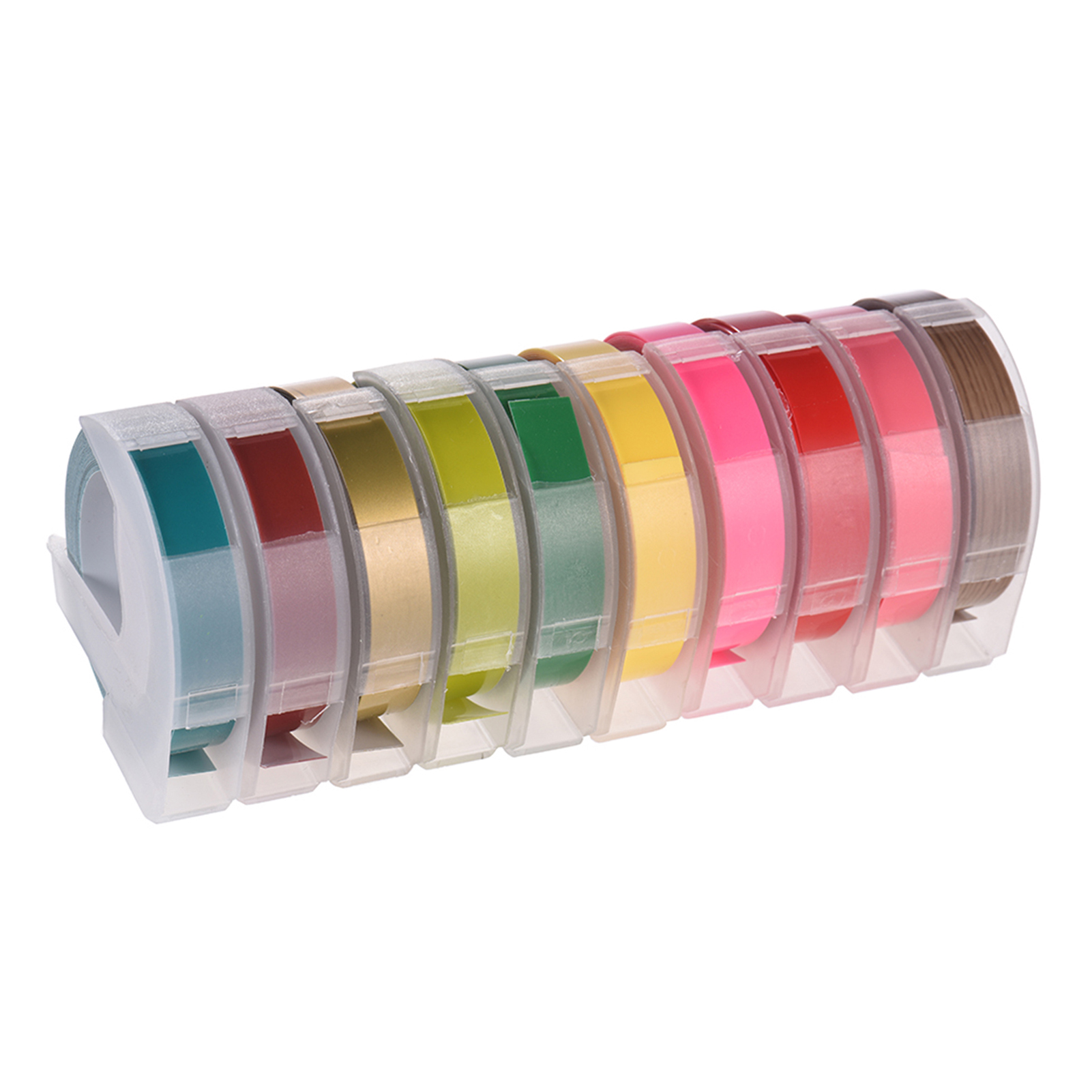 3d-effekt-etikettenband Aus Geprägtem Kunststoff, Nachfüllpackung Für Dymo 12965 1610, 3 M X 1 Cm, 10 Rollen (farben Zufällig)