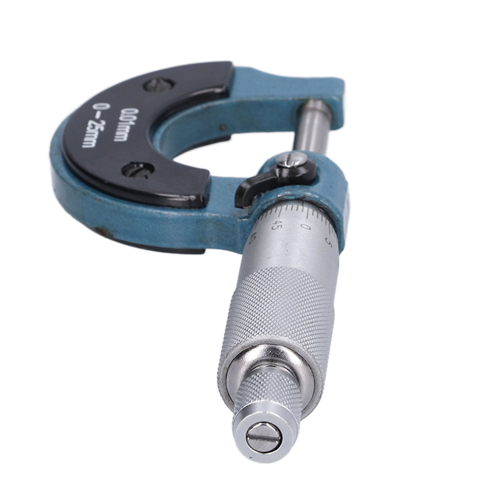 Edelstahl-mikrometer Für Den Außenbereich, Genauigkeit 0,01 Mm, Messbereich 0–25 Mm, Mit Schraubenschlüssel Und Koffer