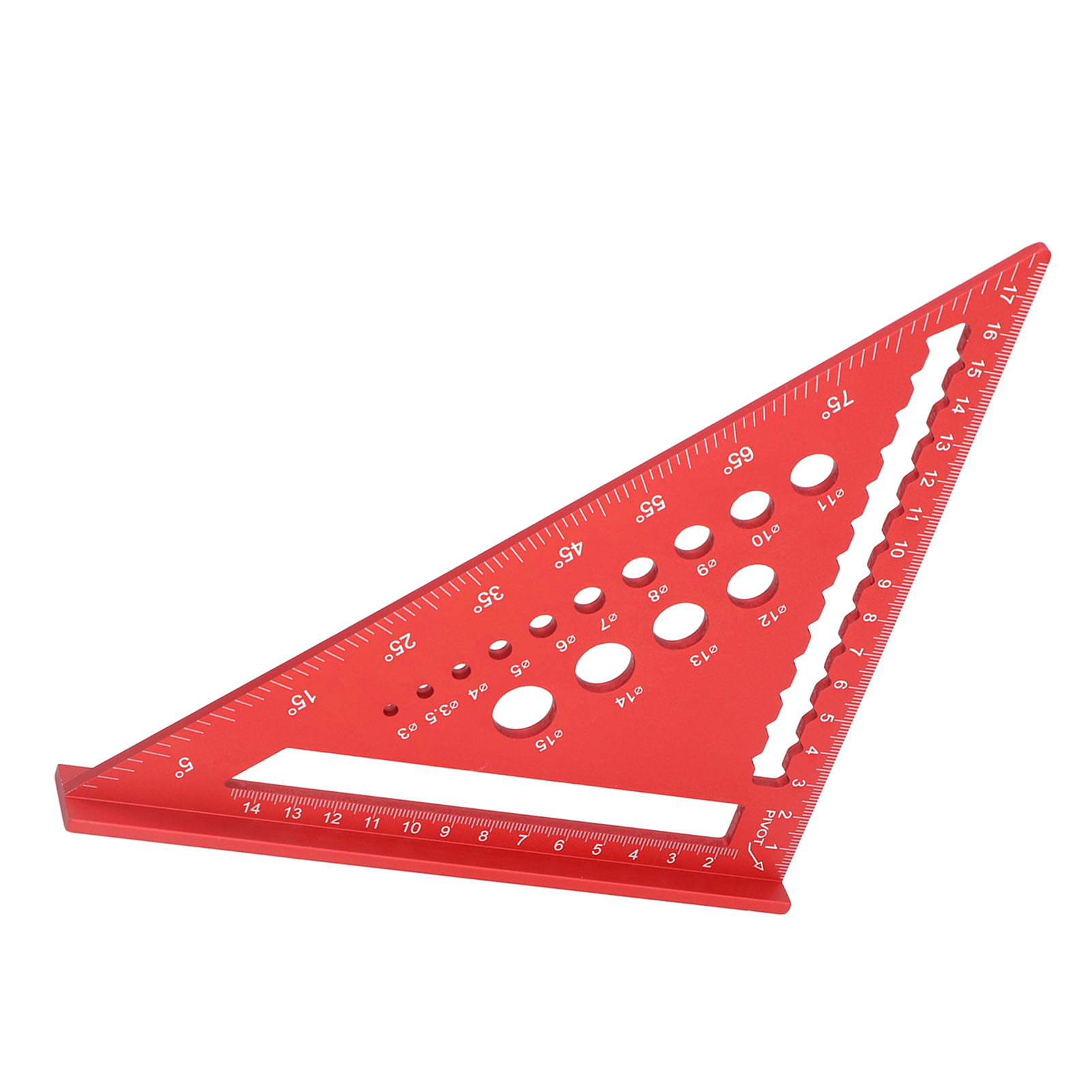 7-zoll (17,78 Cm) Großer Zimmermannswinkel Aus Aluminiumlegierung Mit 90°-winkel Und Loch, Winkelmesser Und Holzmarkierungsschablone, 1 Stück
